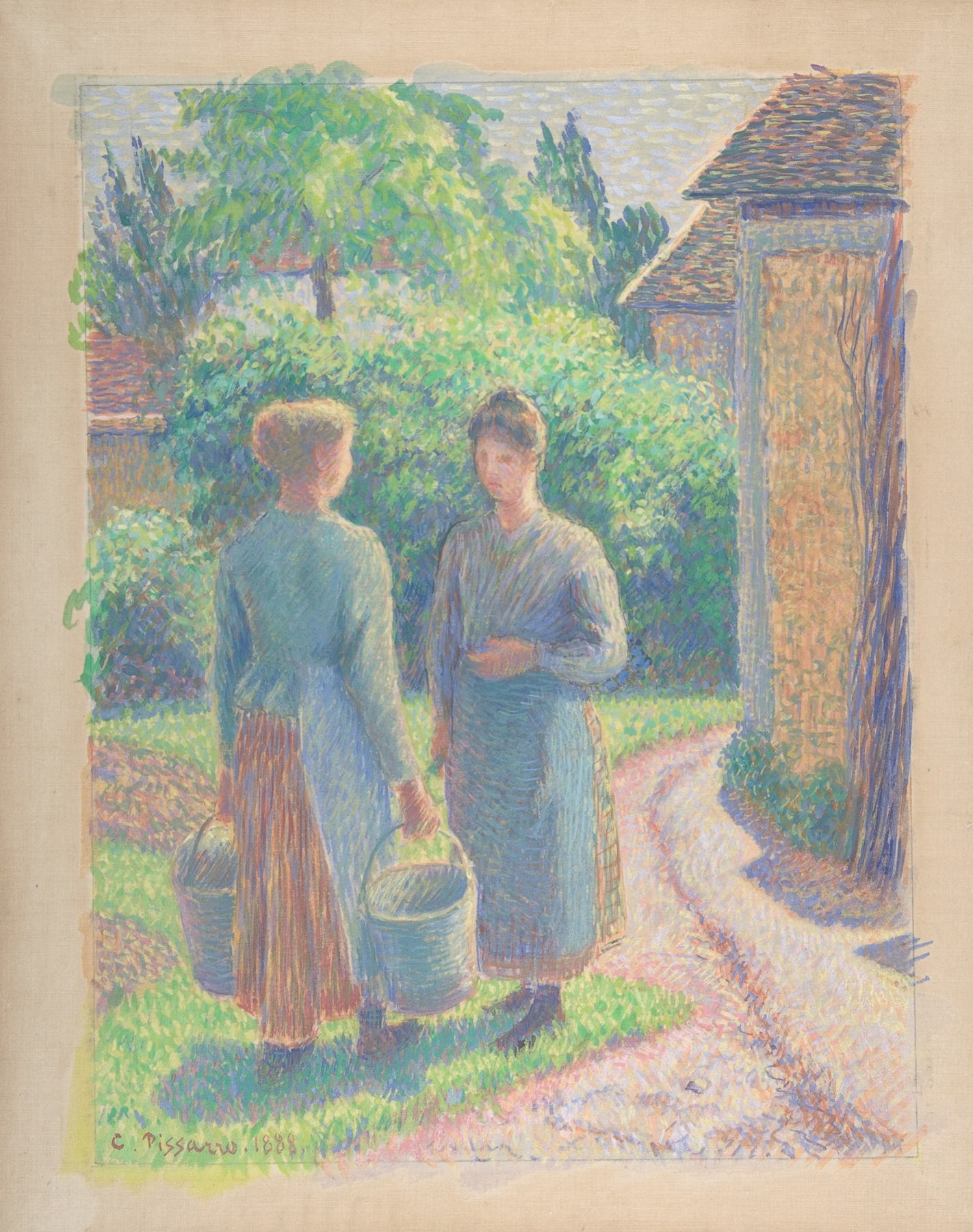 Two Women in a Garden (1888)