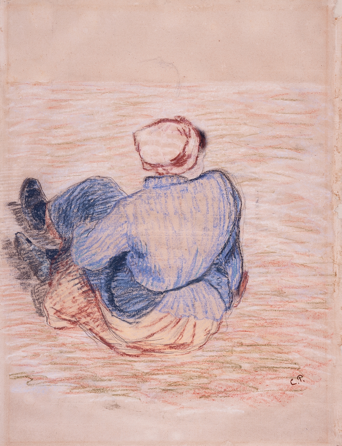 Peasant Girl Seated on the Ground (early 1880s)