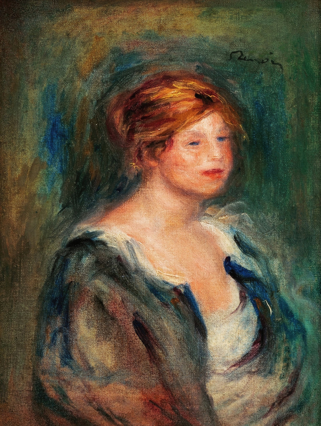 Jeune fille en bleu (Tête de femme blonde) (circa 1906-10)