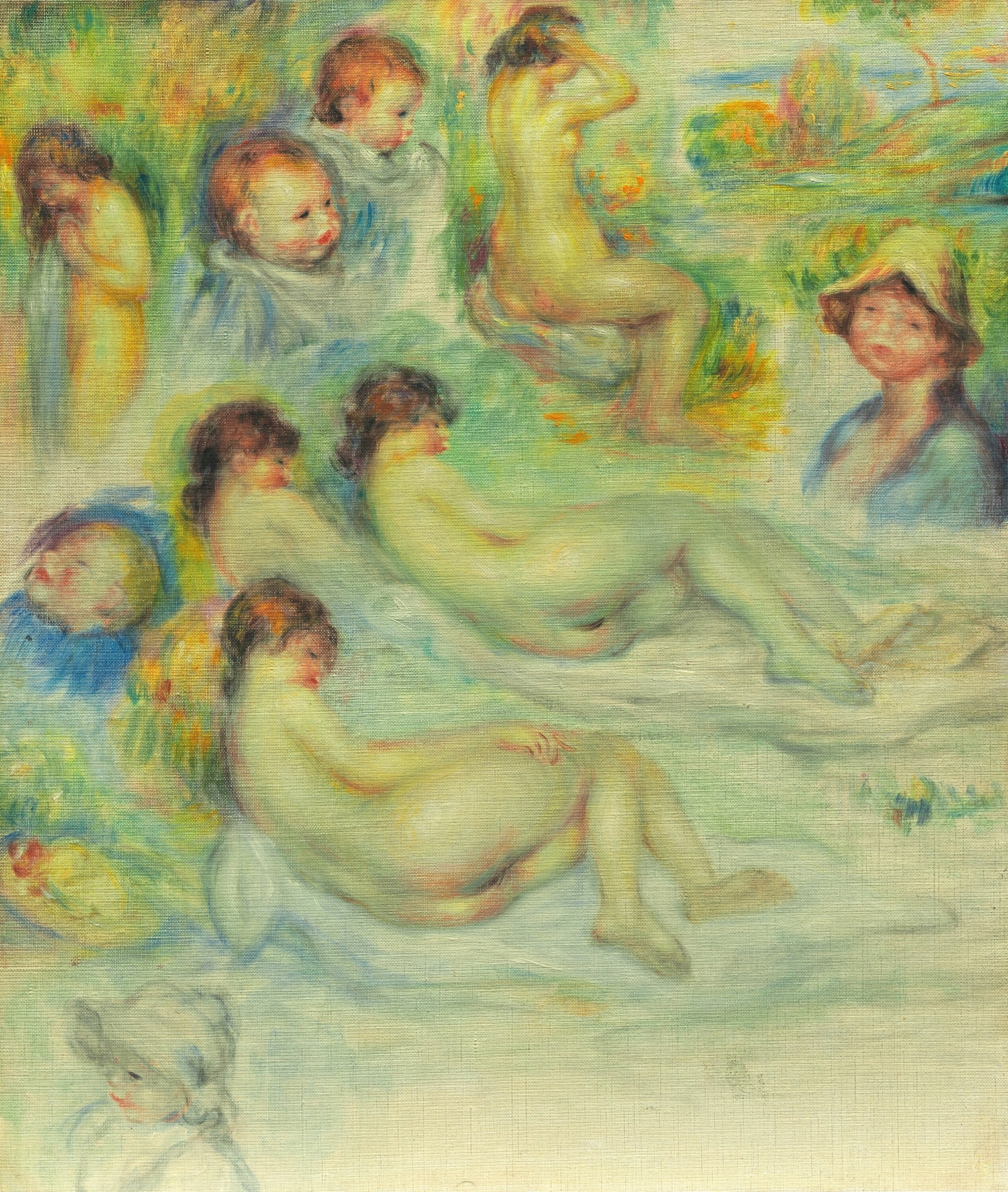 Studies of Pierre Renoir; His Mother, Aline Charigot; Nudes; and Landscape (1885-86)