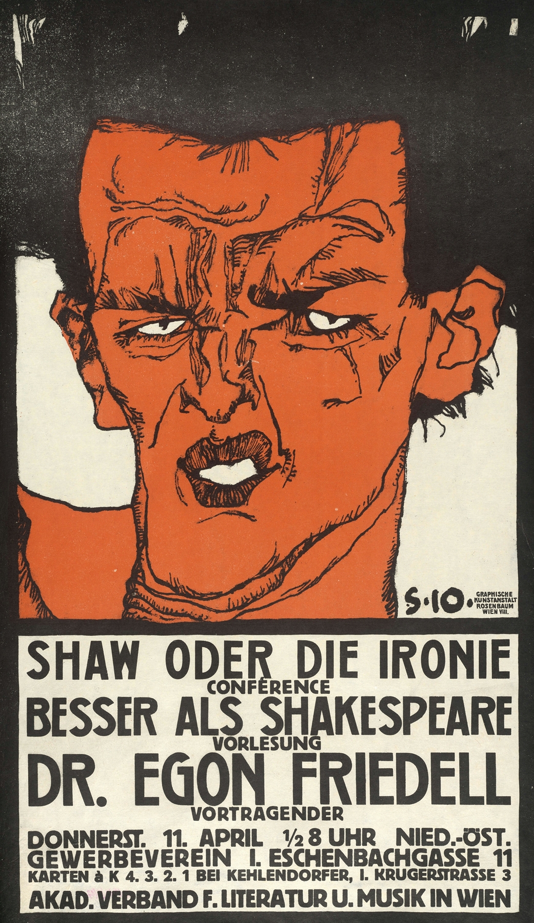 Vorlesung Dr. Egon Friedell. Shaw oder die Ironie (1912)