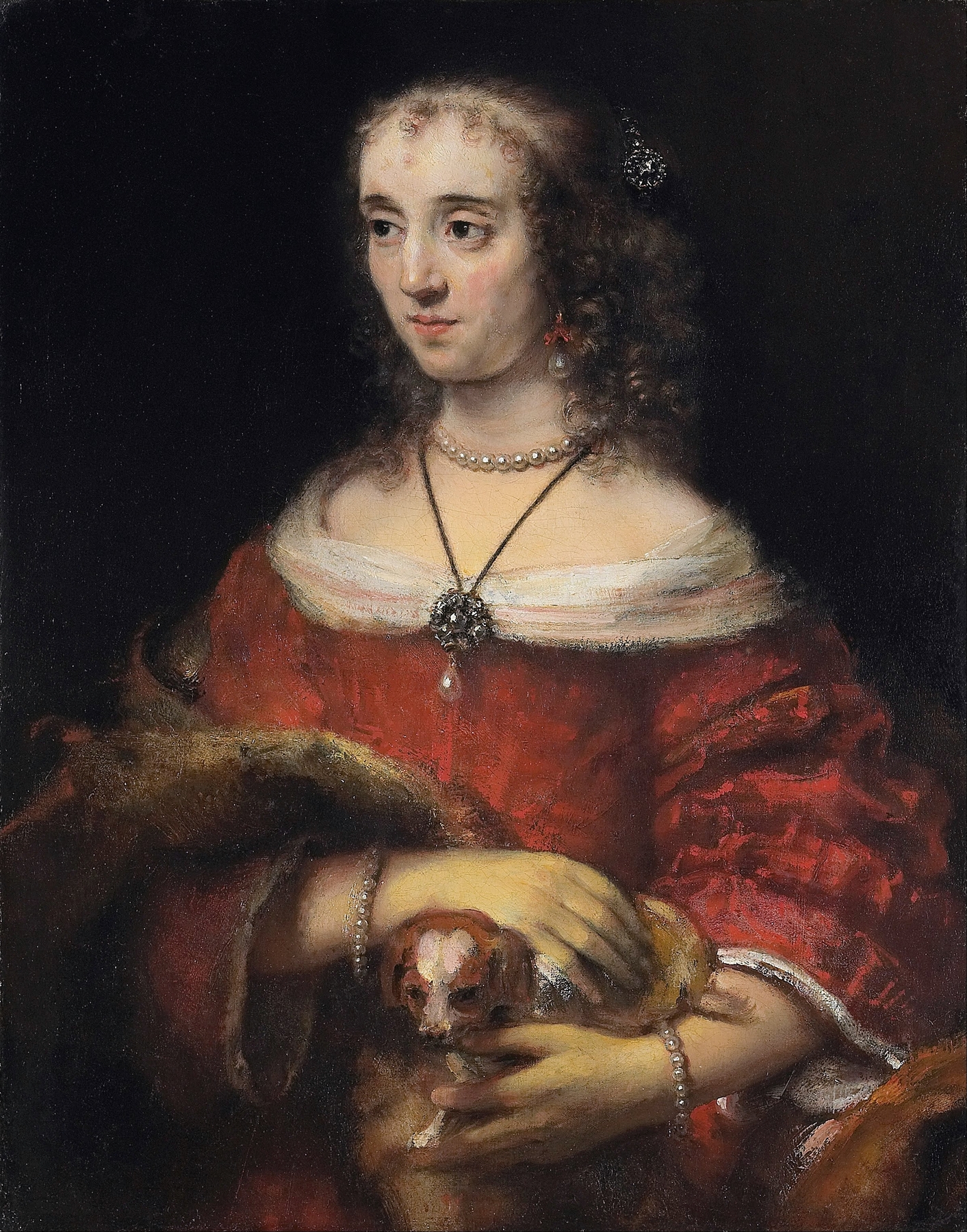 Portrait of a Lady with a Lap Dog (ca 1665)