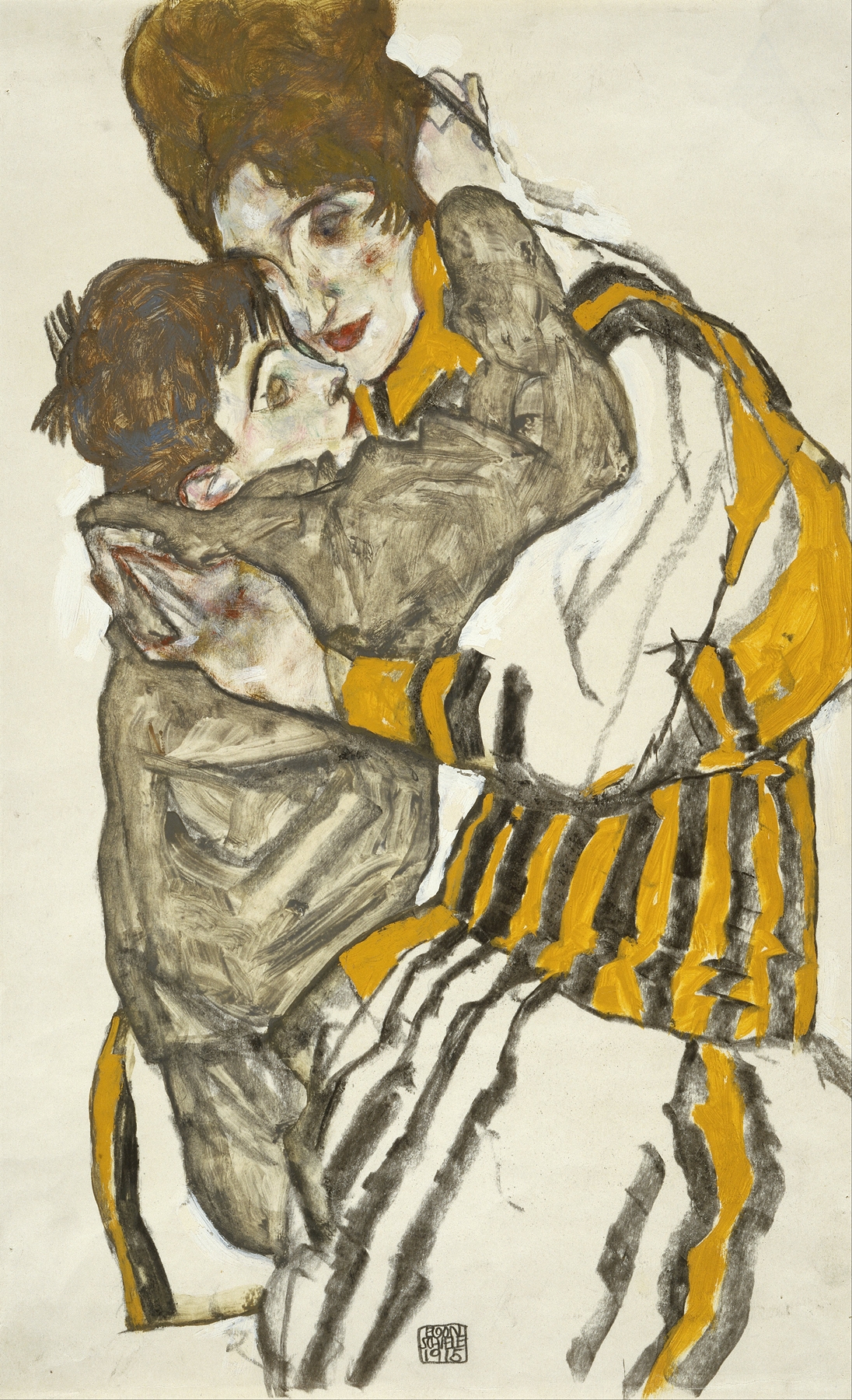 Schiele’s Wife with Her Little Nephew (1915)