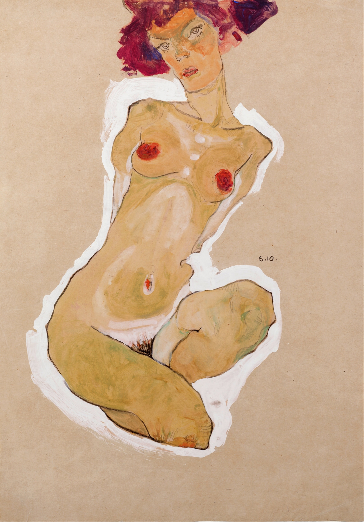 Squatting Female Nude (1910)