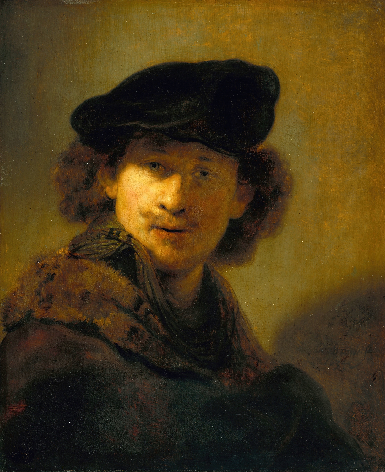 Self-portrait in a Velvet Beret (1634)