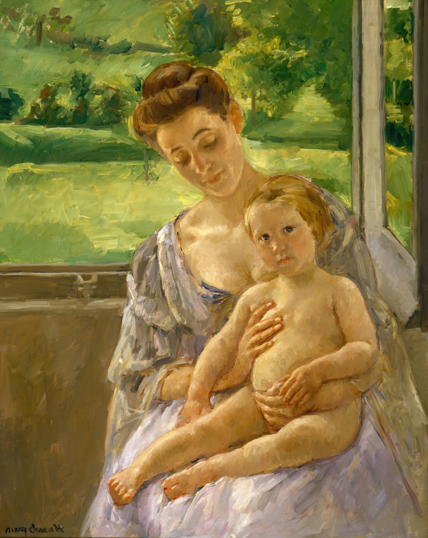 Mother and Child in the Conservatory (1906)