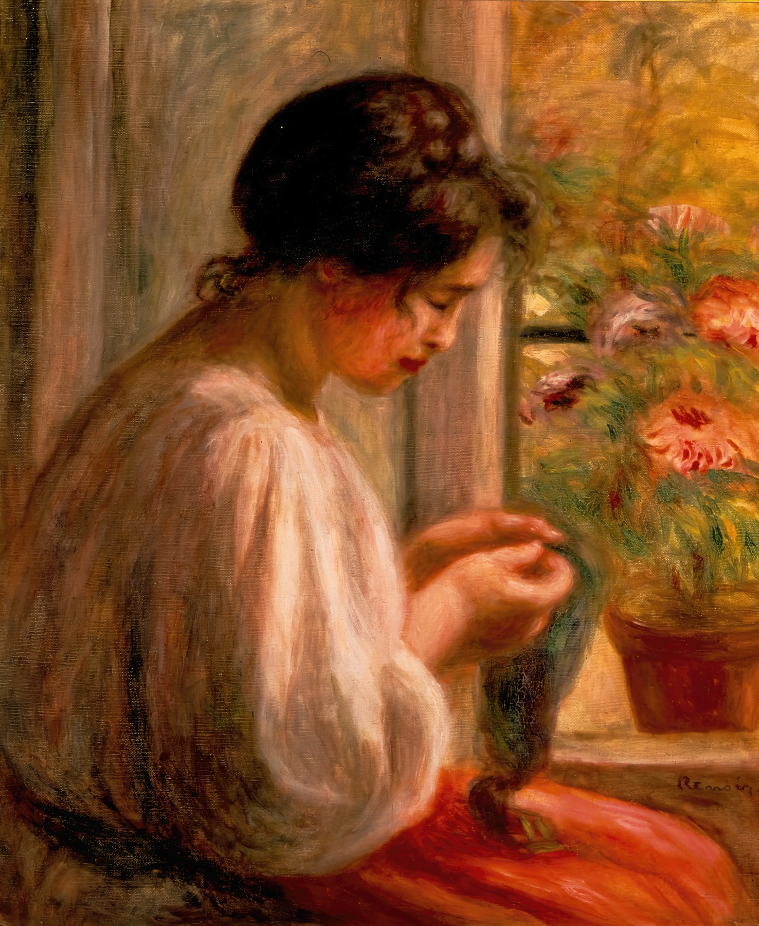 Seamstress at Window (circa 1908-1910)