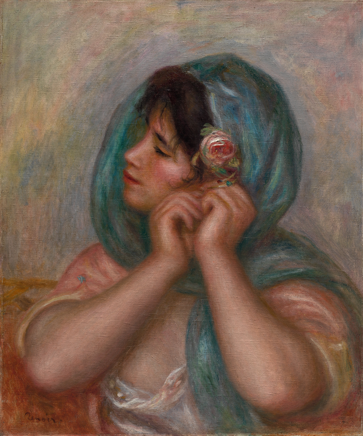 Young Woman Arranging Her Earring (1905)