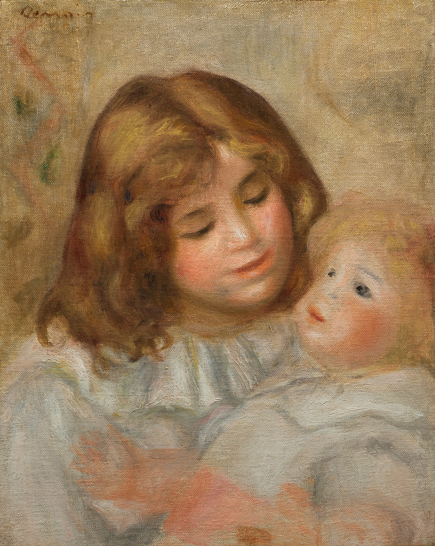 Petite fille avec sa poupée (circa 1897-1900)