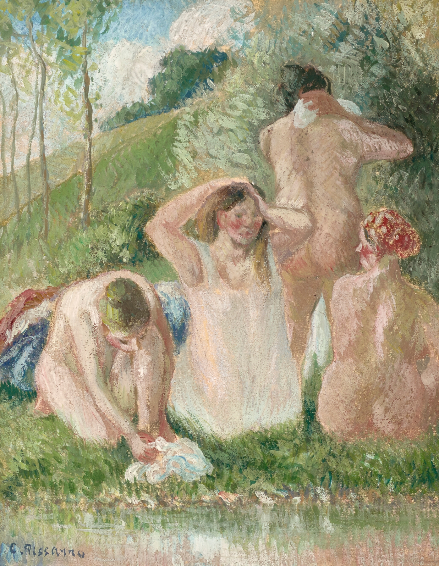 Groupe de baigneuses (circa 1901)