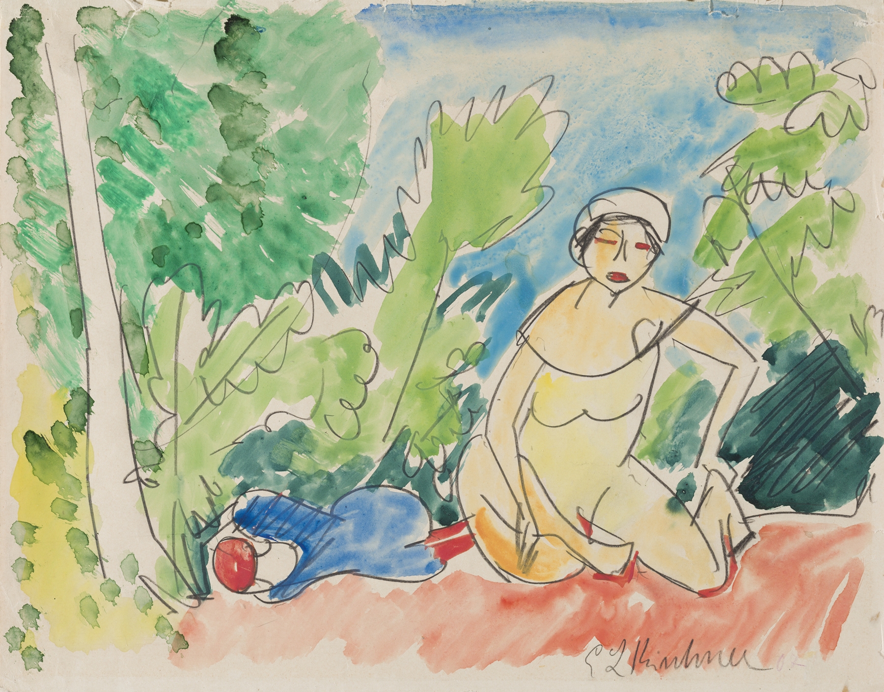 Badende am See (1907)