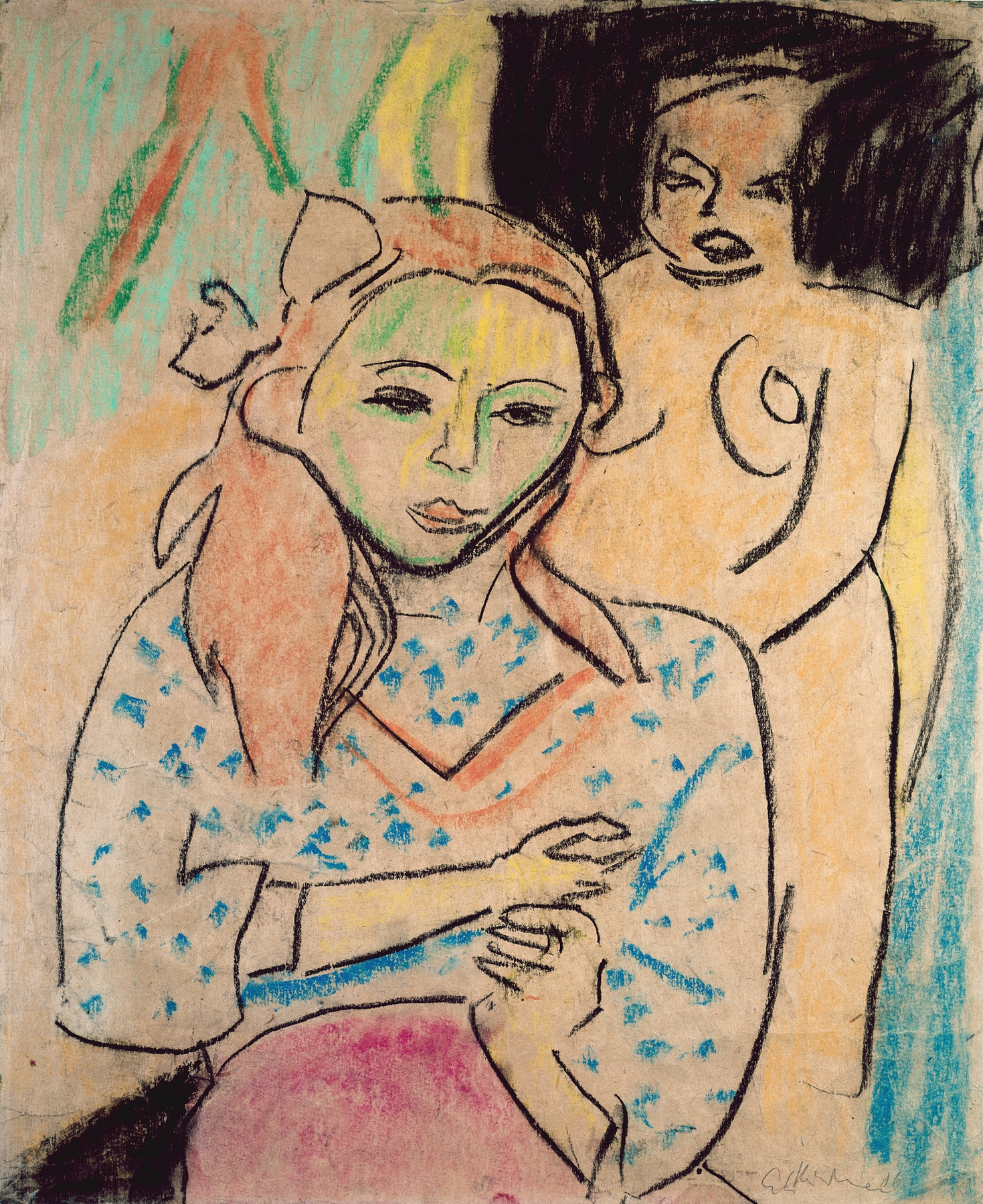 Fränzi in front of a Carved Chair (ca. 1910)