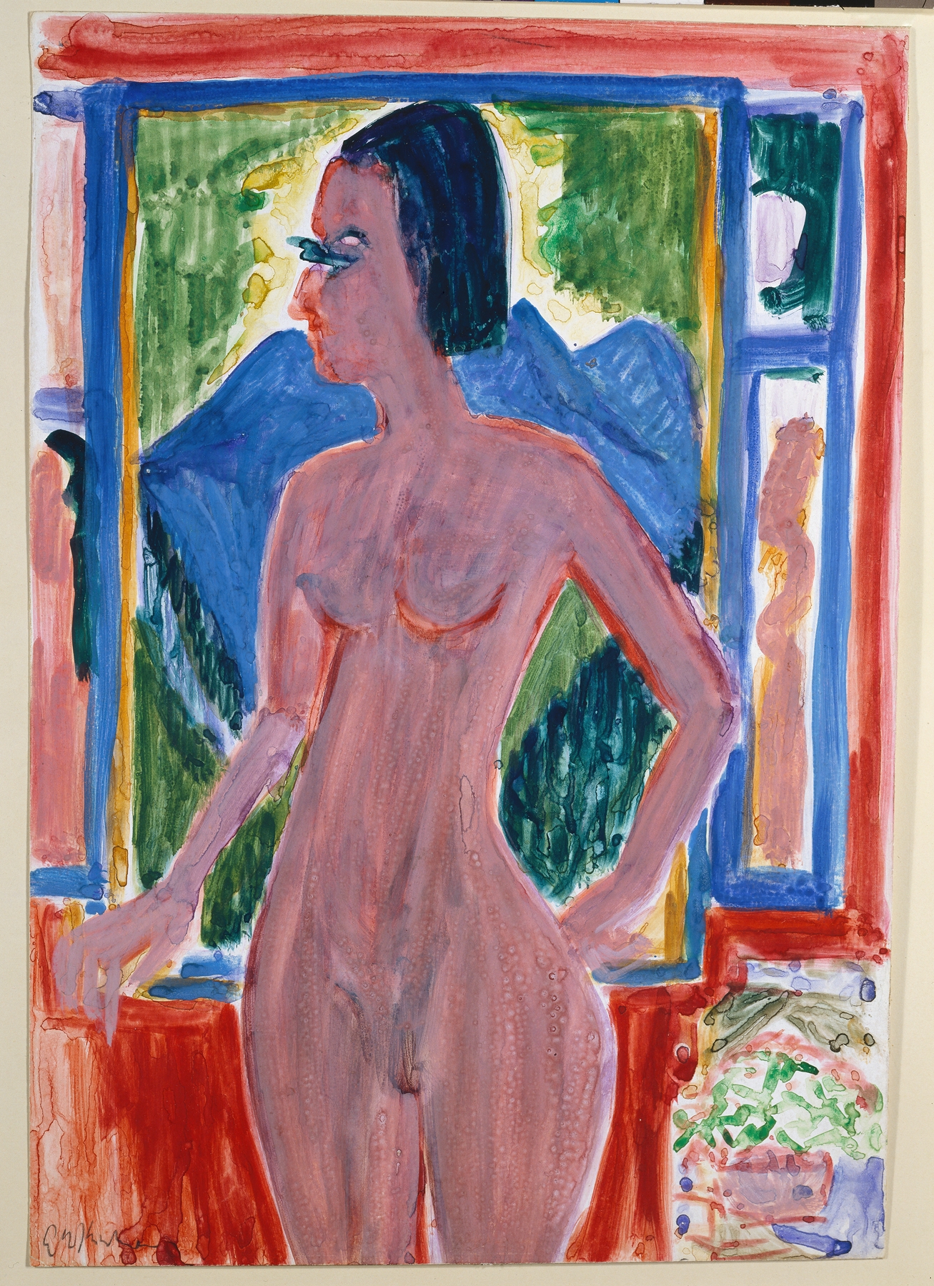Naked woman at the window (ca. 1922)