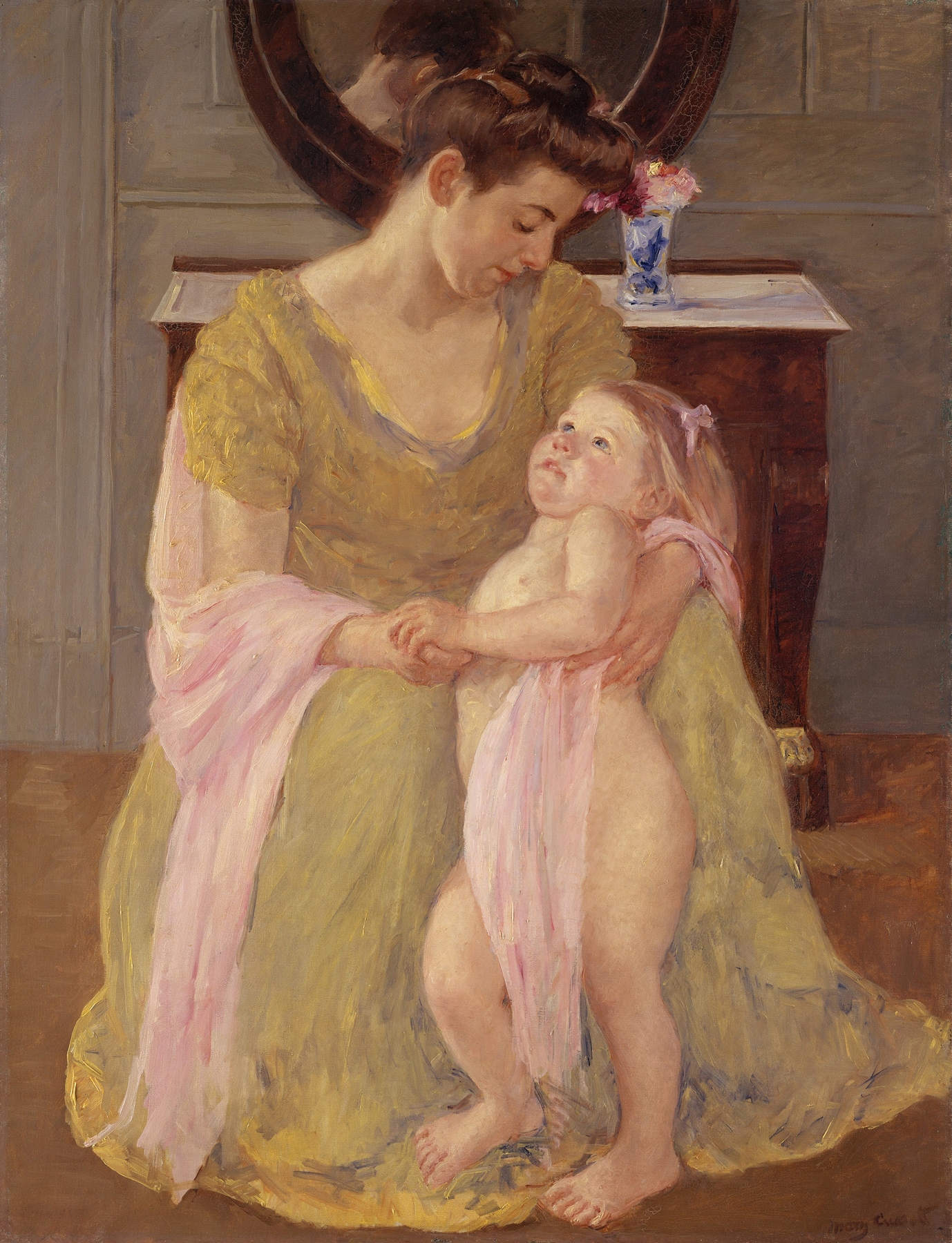 Mother and Child with a Rose Scarf (circa 1908)