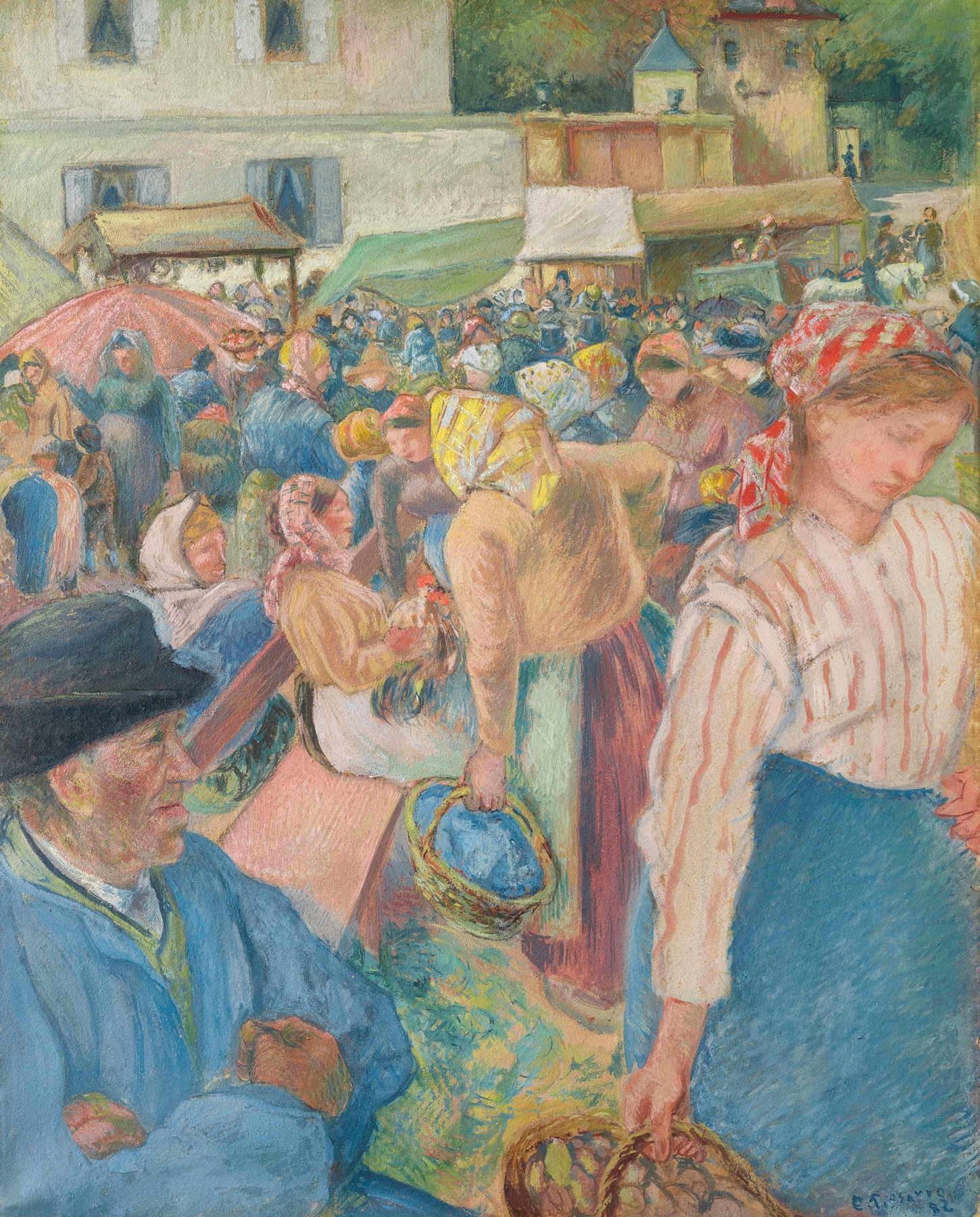 Marché à la volaille, Pontoise (1882)