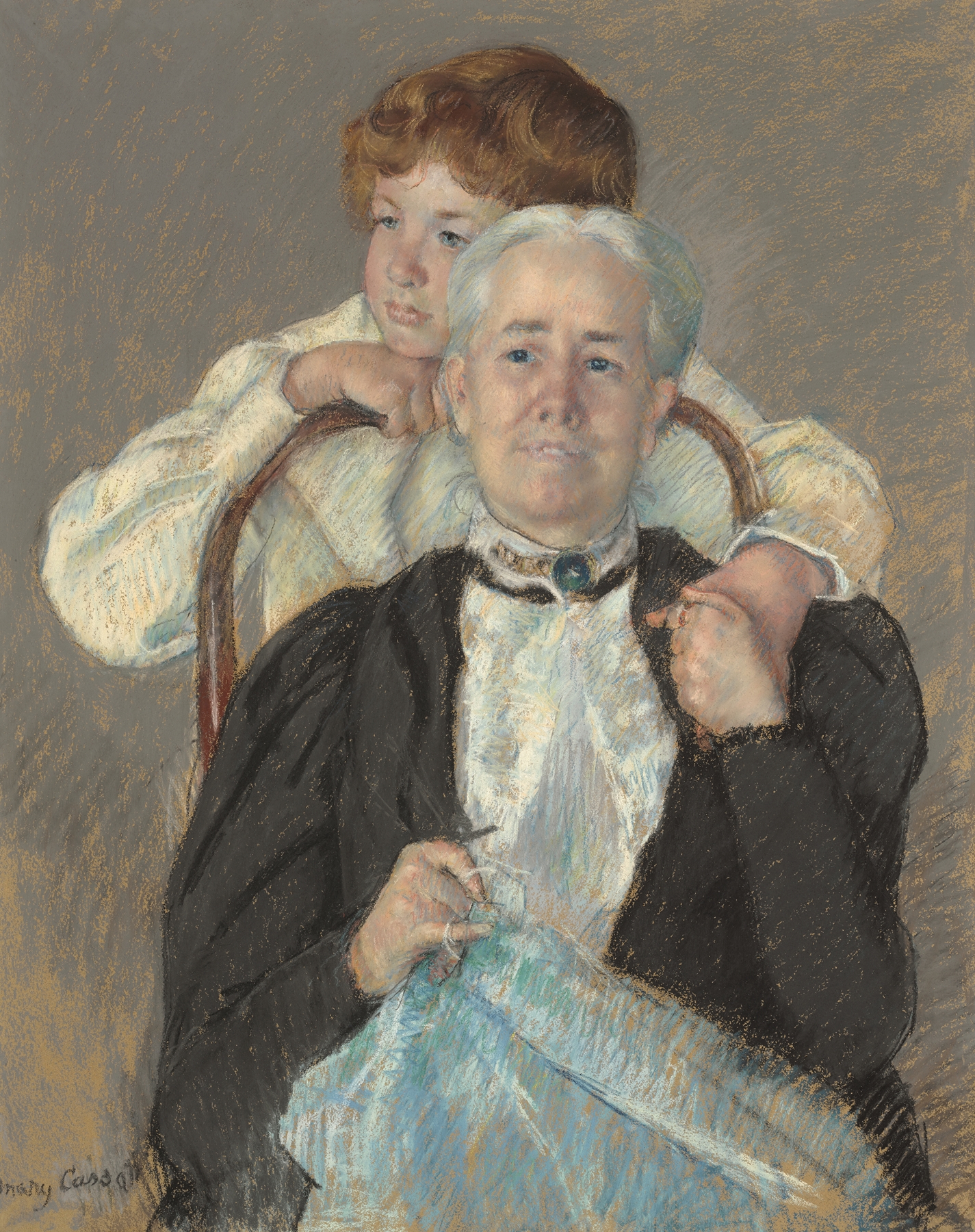 Portrait Of Mrs. Cyrus J. Lawrence With Her Grandson R. Lawrence Oakley (C. 1898)