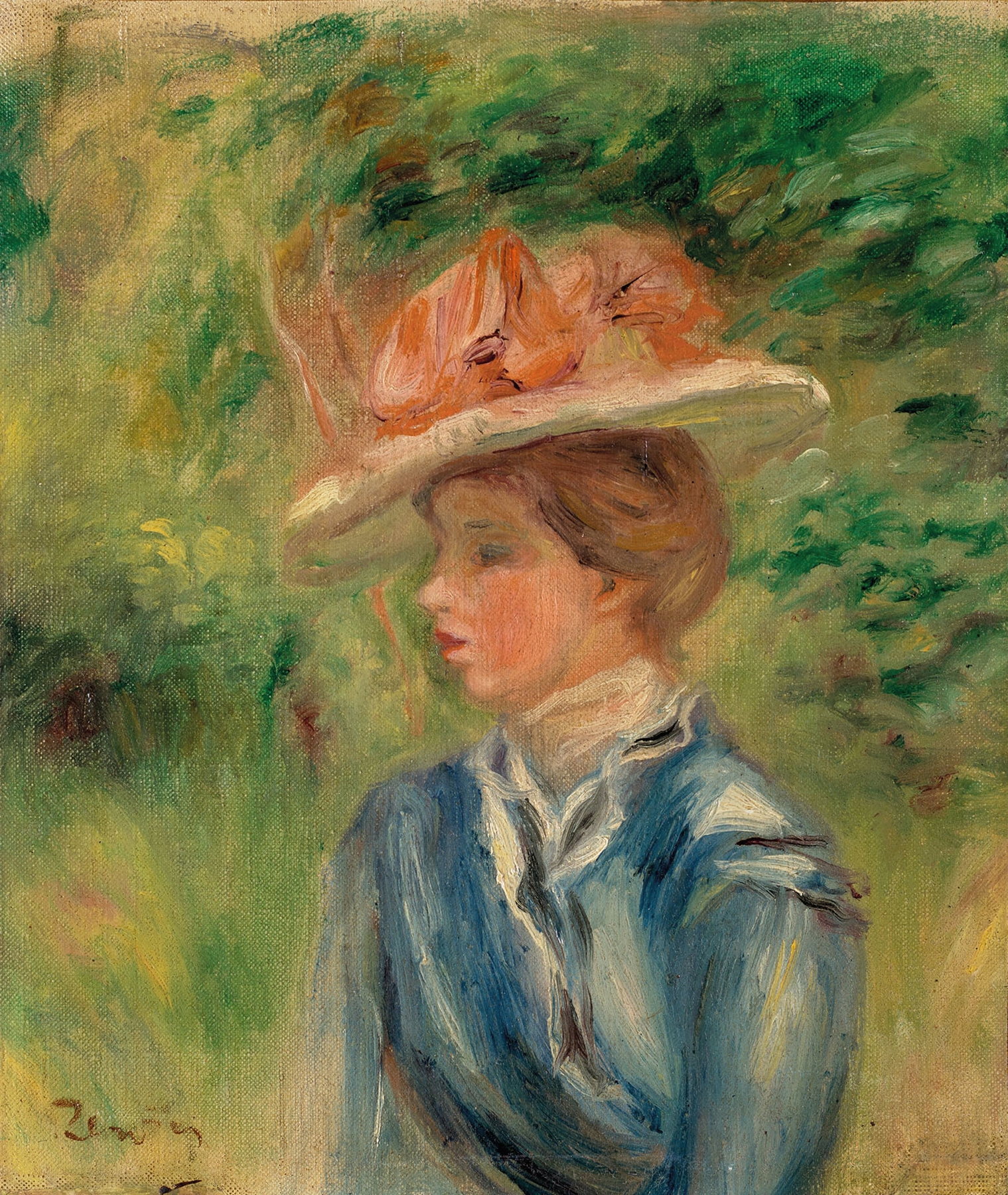 Jeune femme au chapeau fleuri (1898-1905)