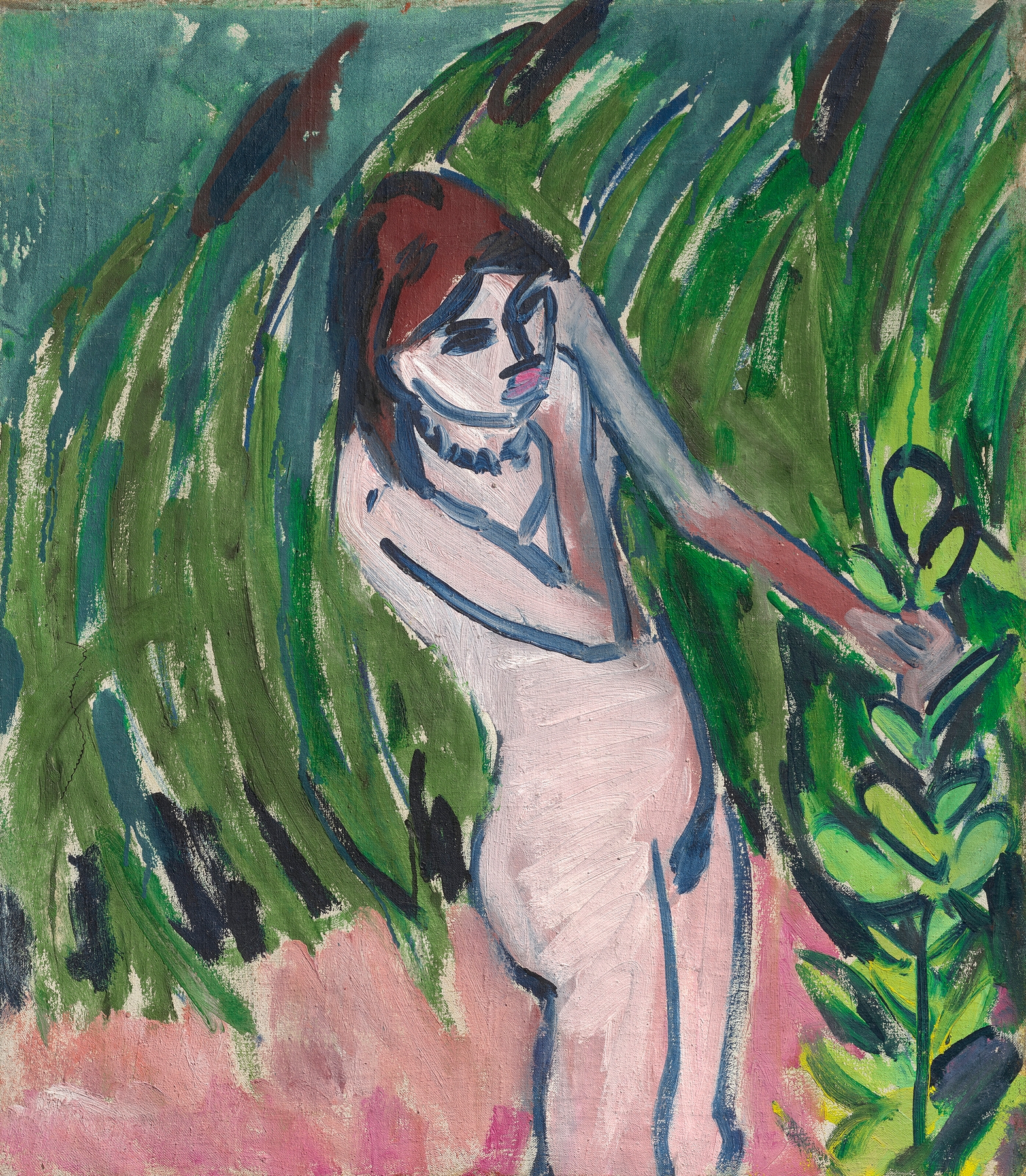 Nacktes Mädchen im Schilf (Fränzi) (1911)