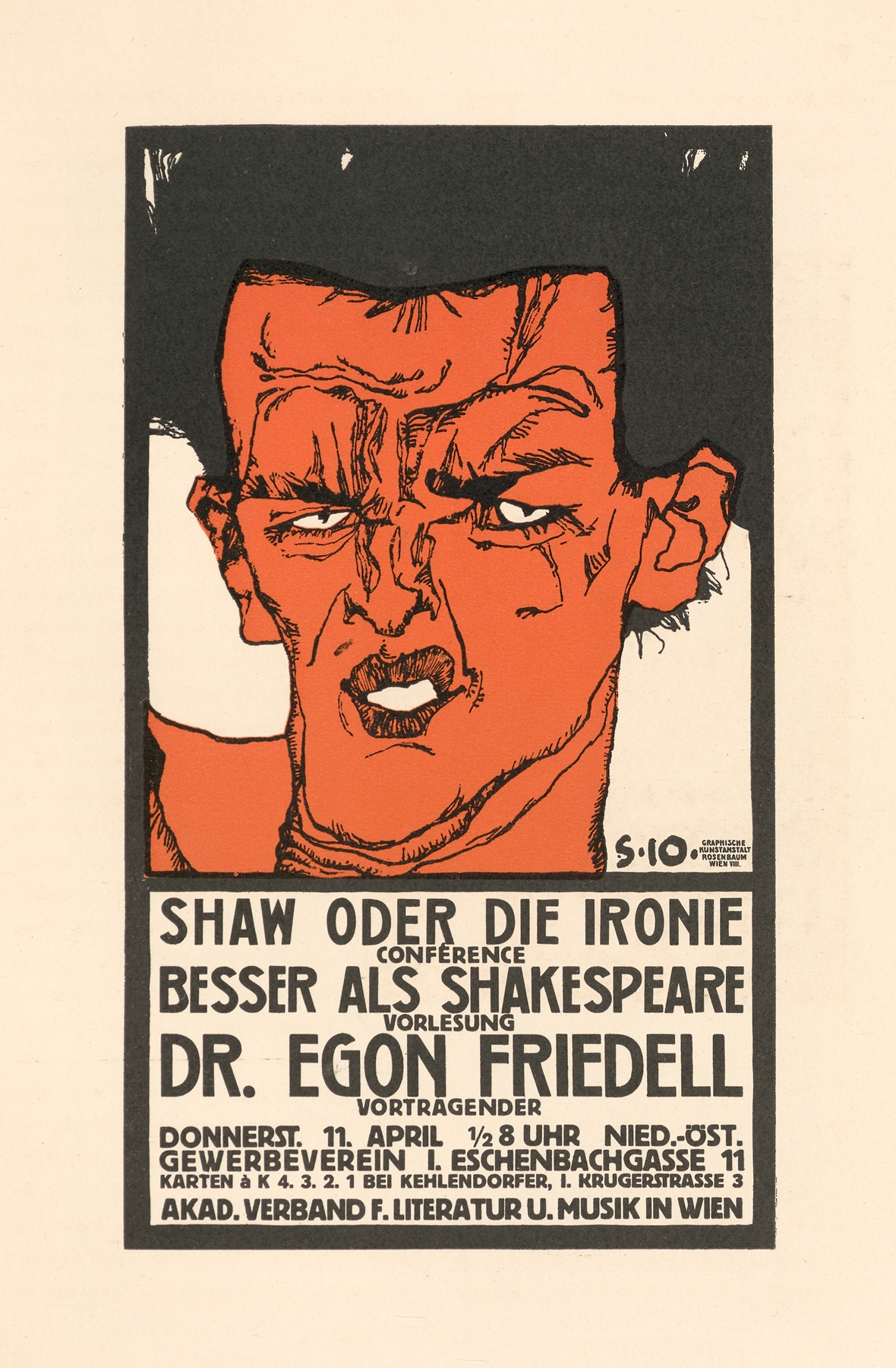Shaw oder die Ironie, Vorlesung Dr. Egon Friedell