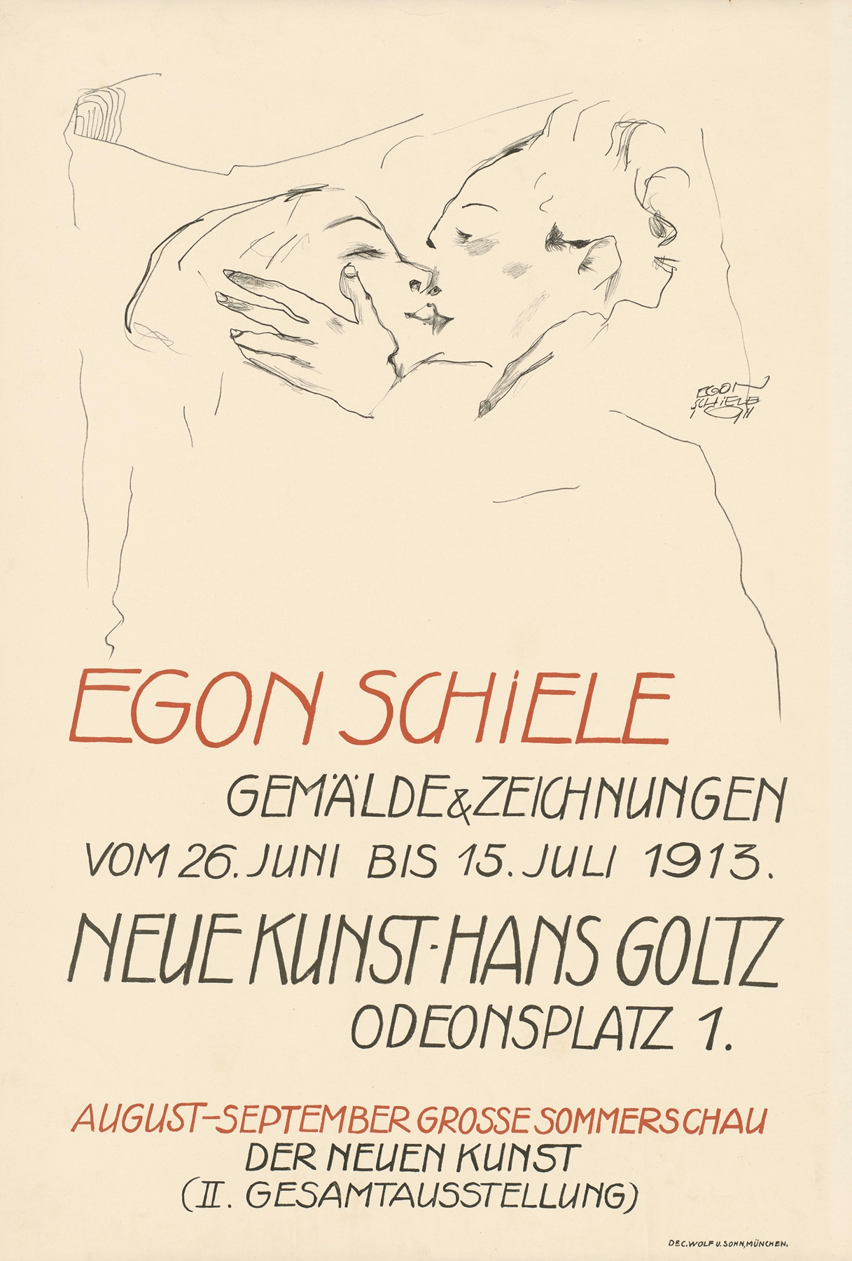 Egon Schiele Gemälde und Zeichnungen. Neue Kunst Hans Goltz (1911)