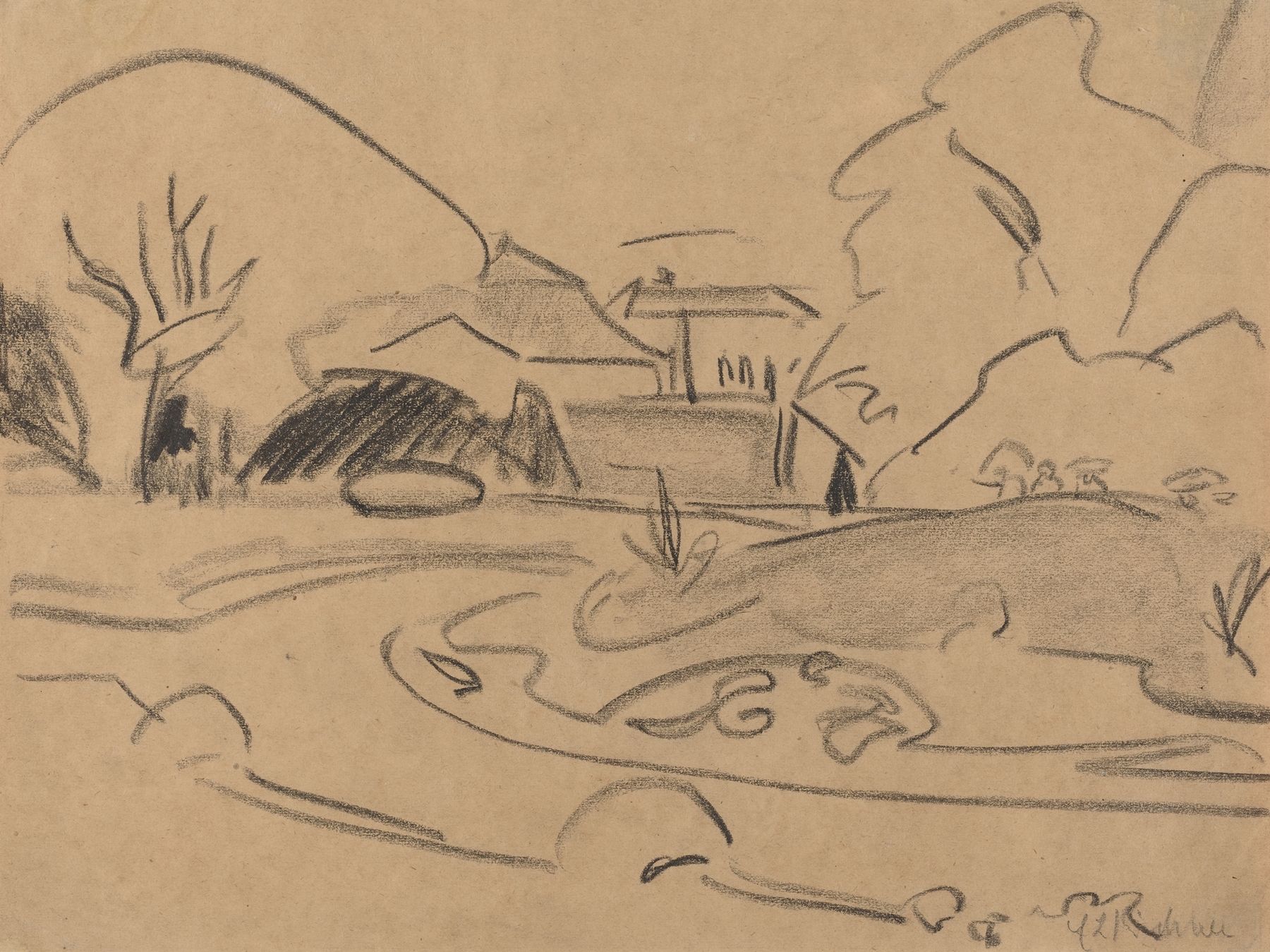 Footpaths and Pavilion in the Dresden Grosser Garten (c. 1909)