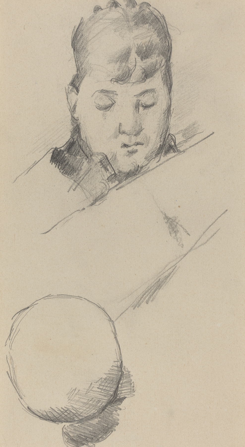 Bust of Madame Cézanne (verso) (1884-1885)
