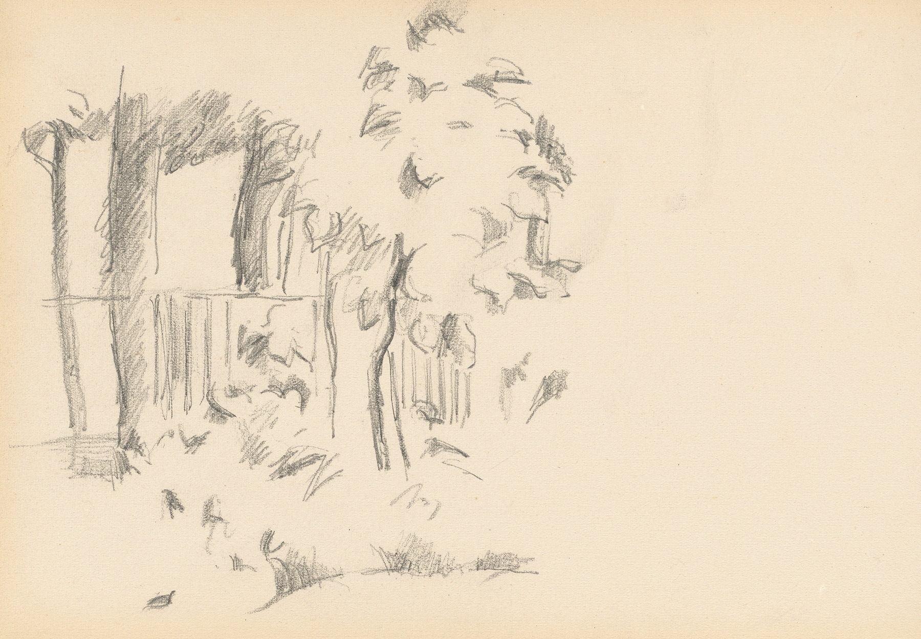 Near the Pool at Jas de Bouffan (1883-1887)