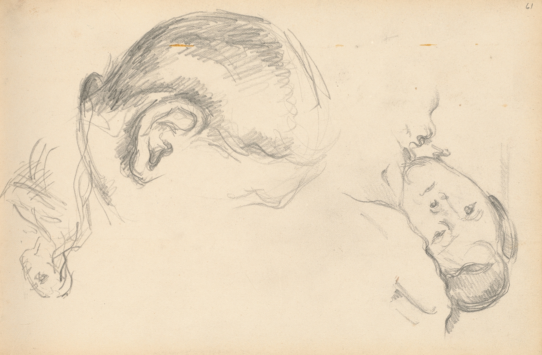 Three Heads, One of Madame Cézanne (1882-1885)