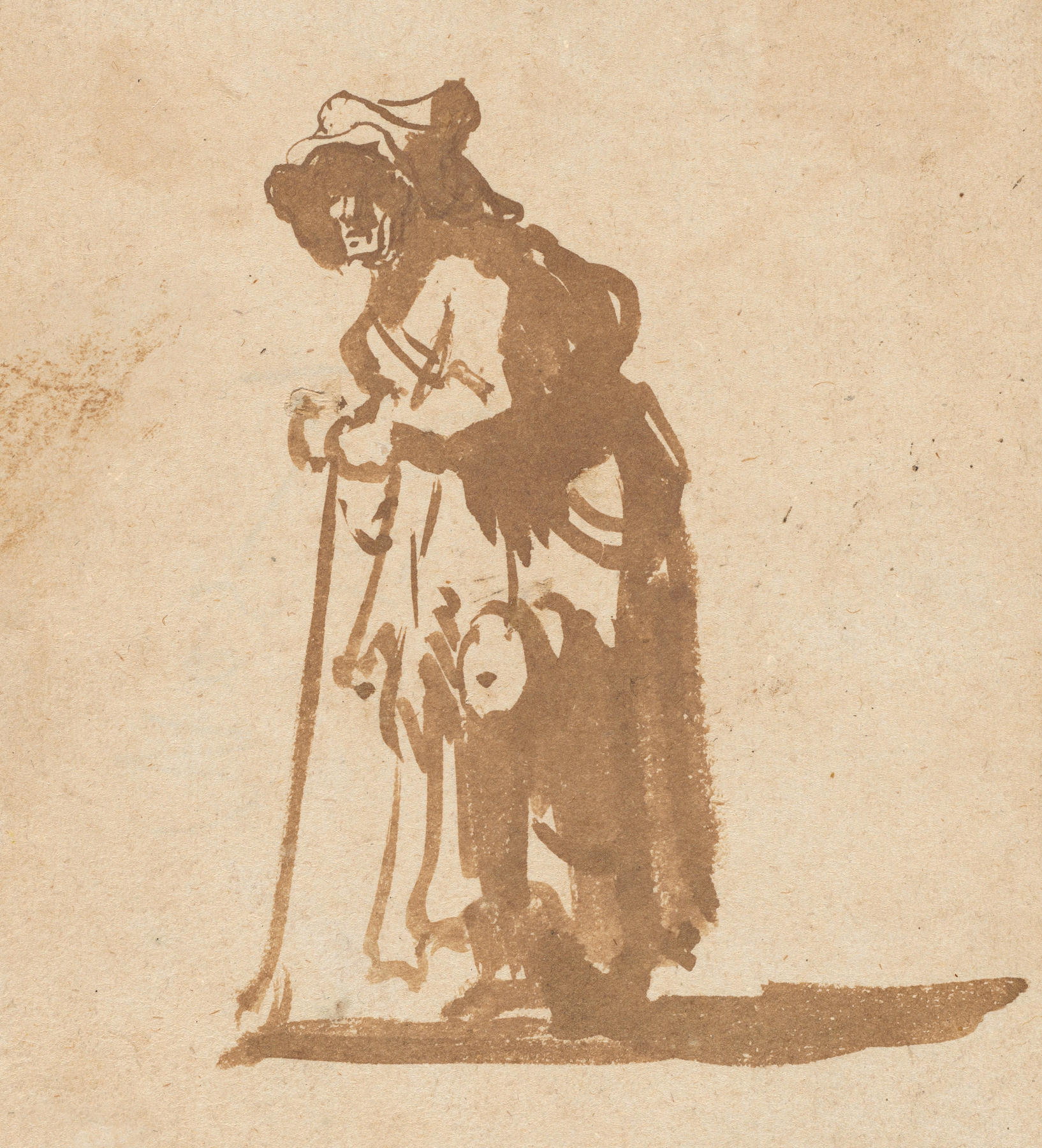 Beggar Woman Leaning on a Stick (1628-1630)