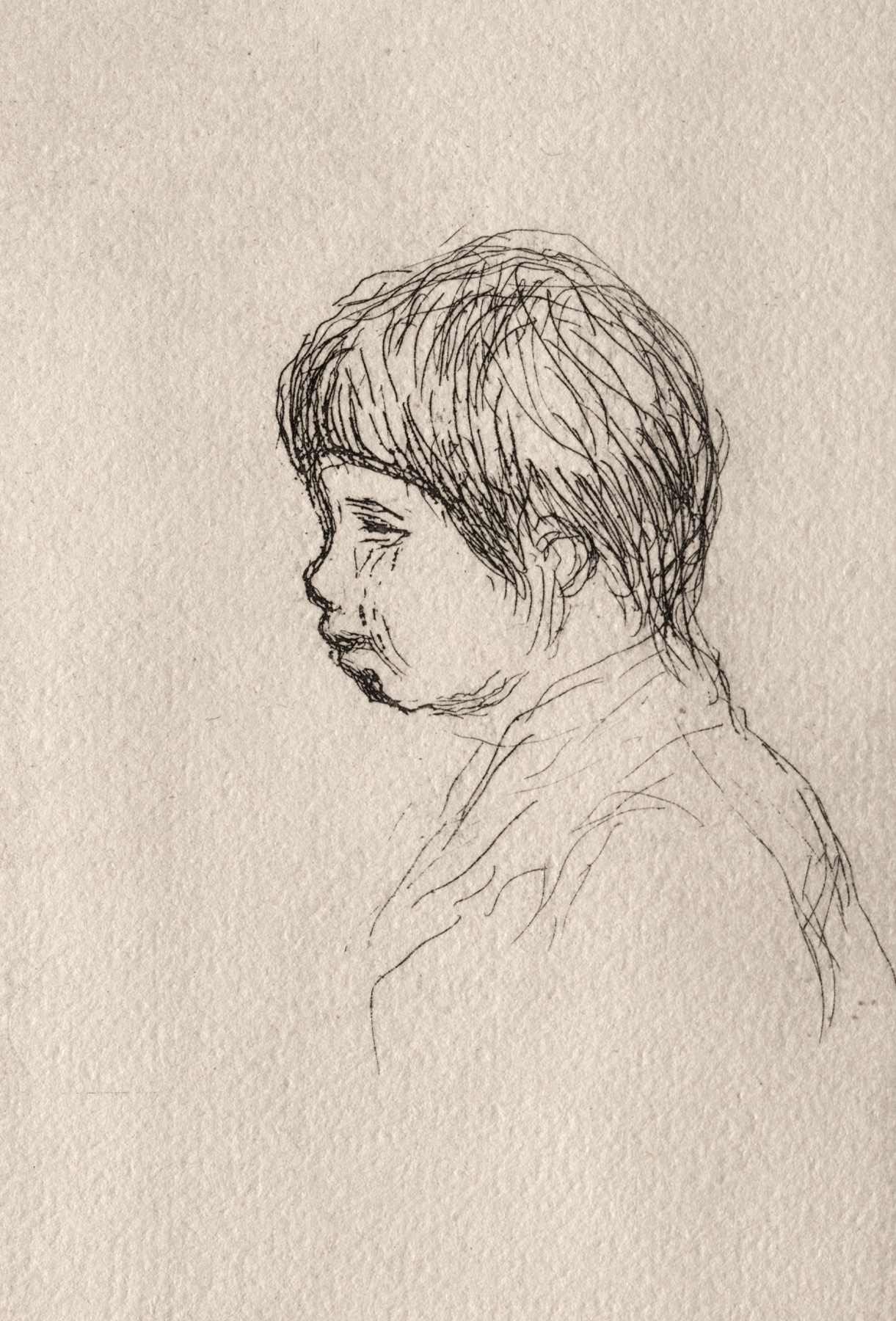 Claude Renoir, the Artist’s Son, in Profile (1908)