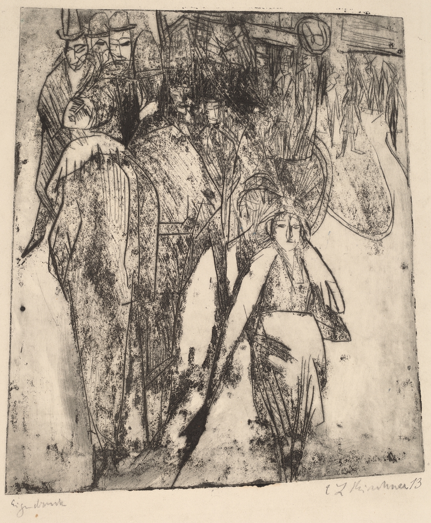 Street Scene with an Omnibus (1914)