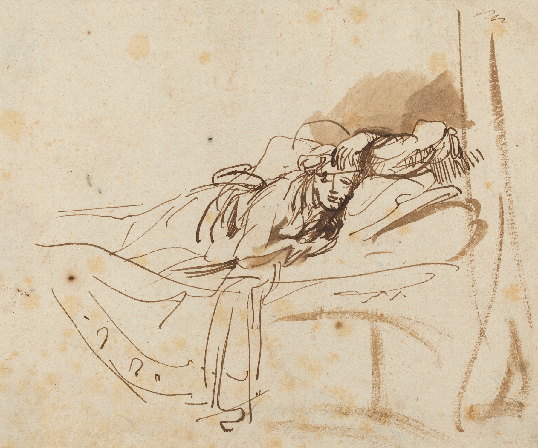 Saskia Lying in Bed (c. 1638)