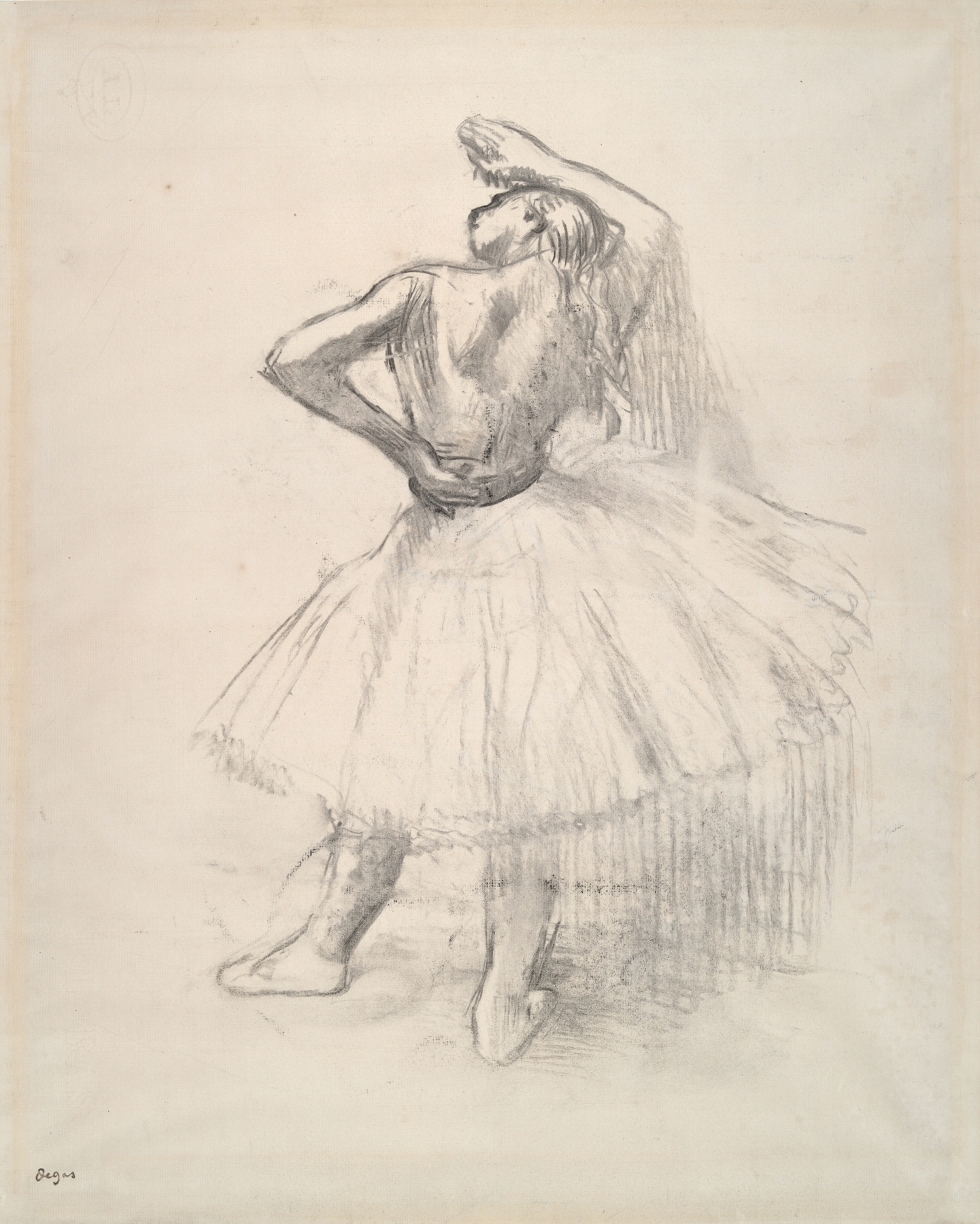 Danseuse debout, le bras droit levé (Standing dancer, right arm raised) (1980)