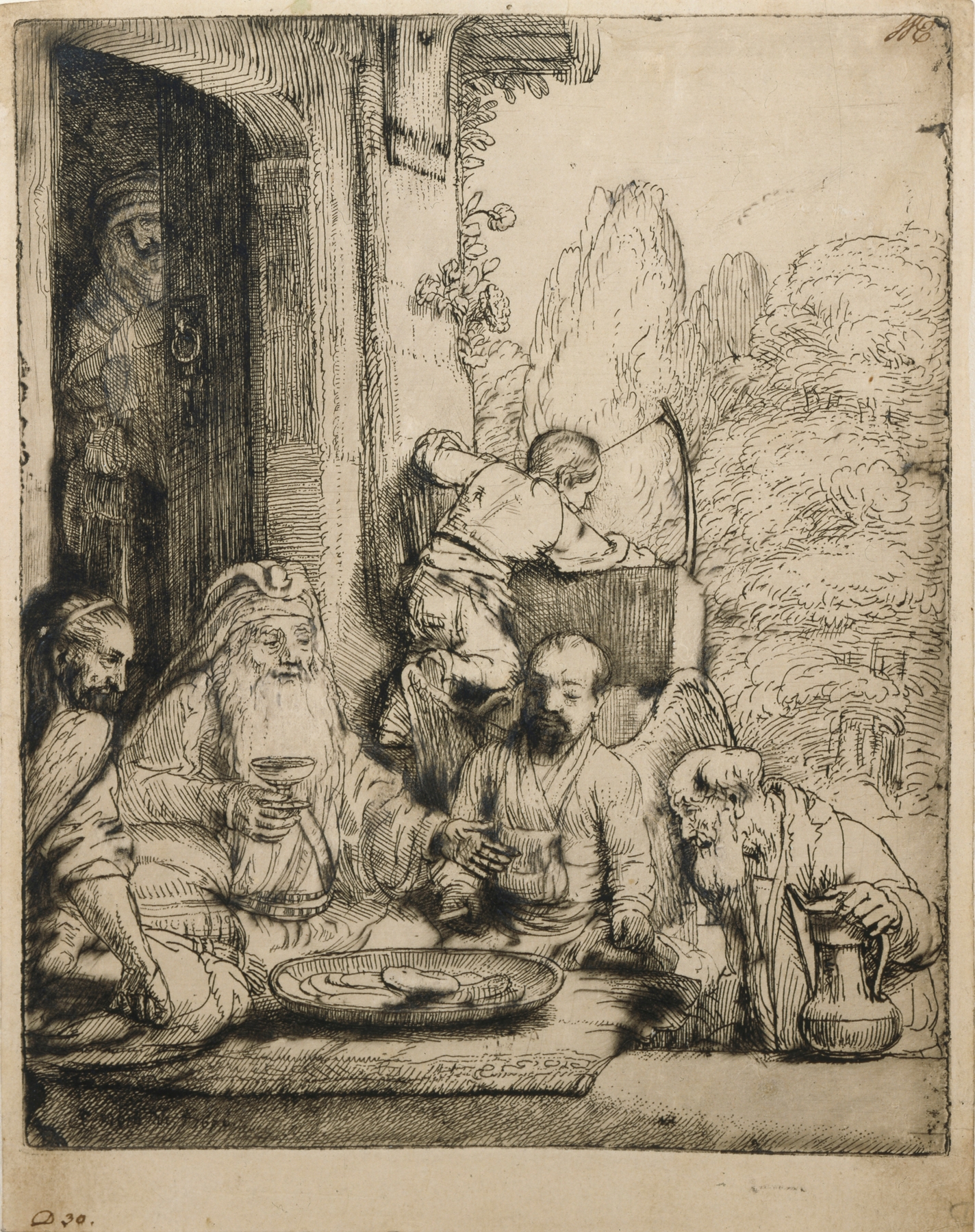 Abraham Entertaining the Angels (1656)