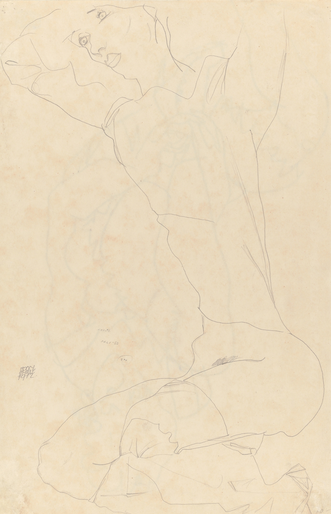 Study for Reclining Nude with Arms Raised (1915)