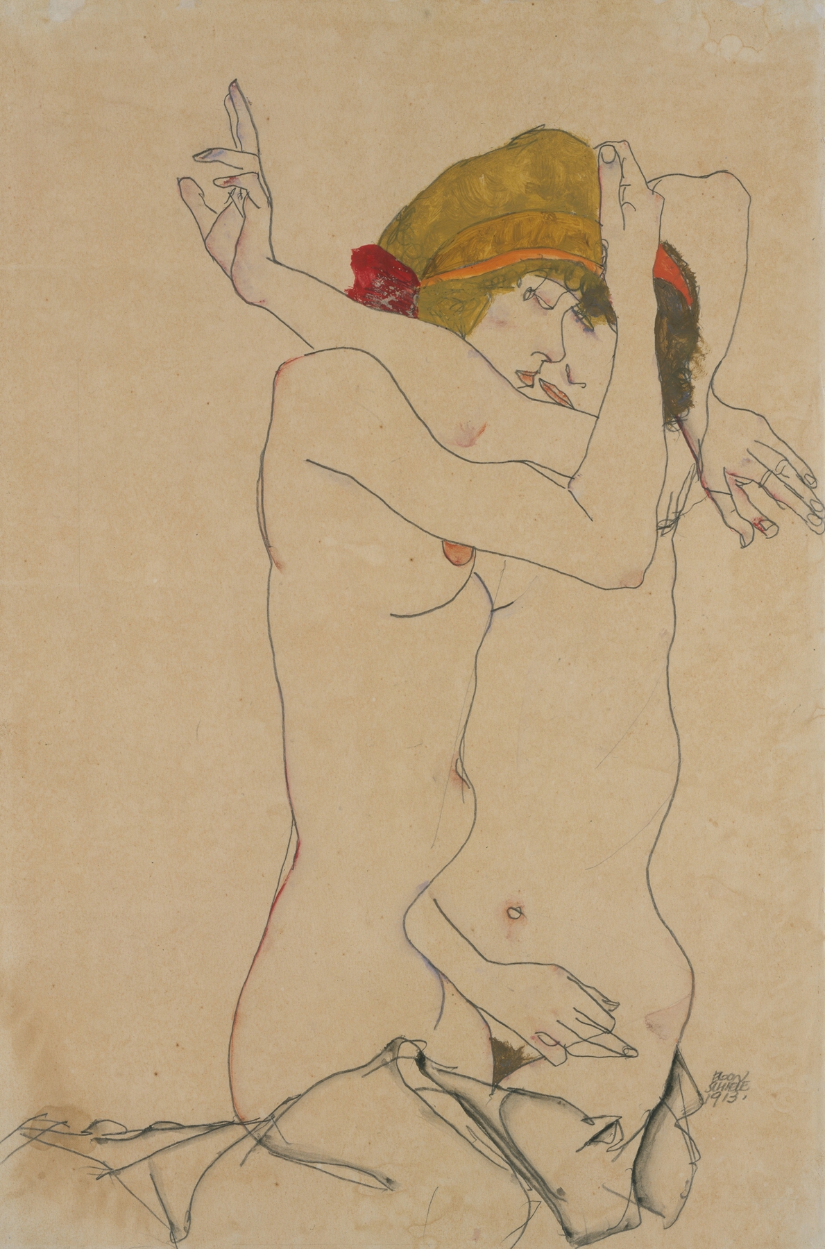 Two Women Embracing (1913)