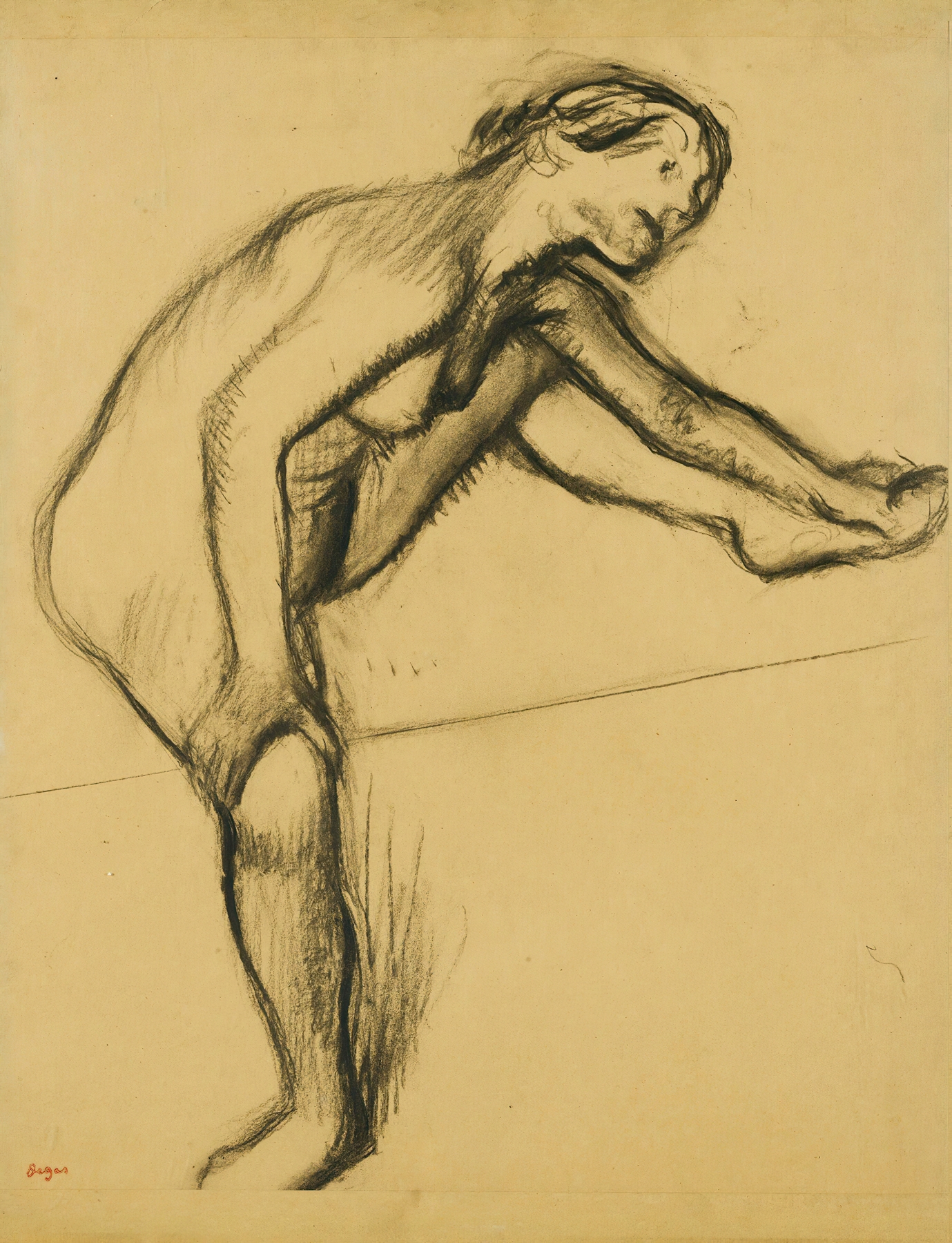 Étude De Nu (Femme Assise, La Jambe Gauche Levée)