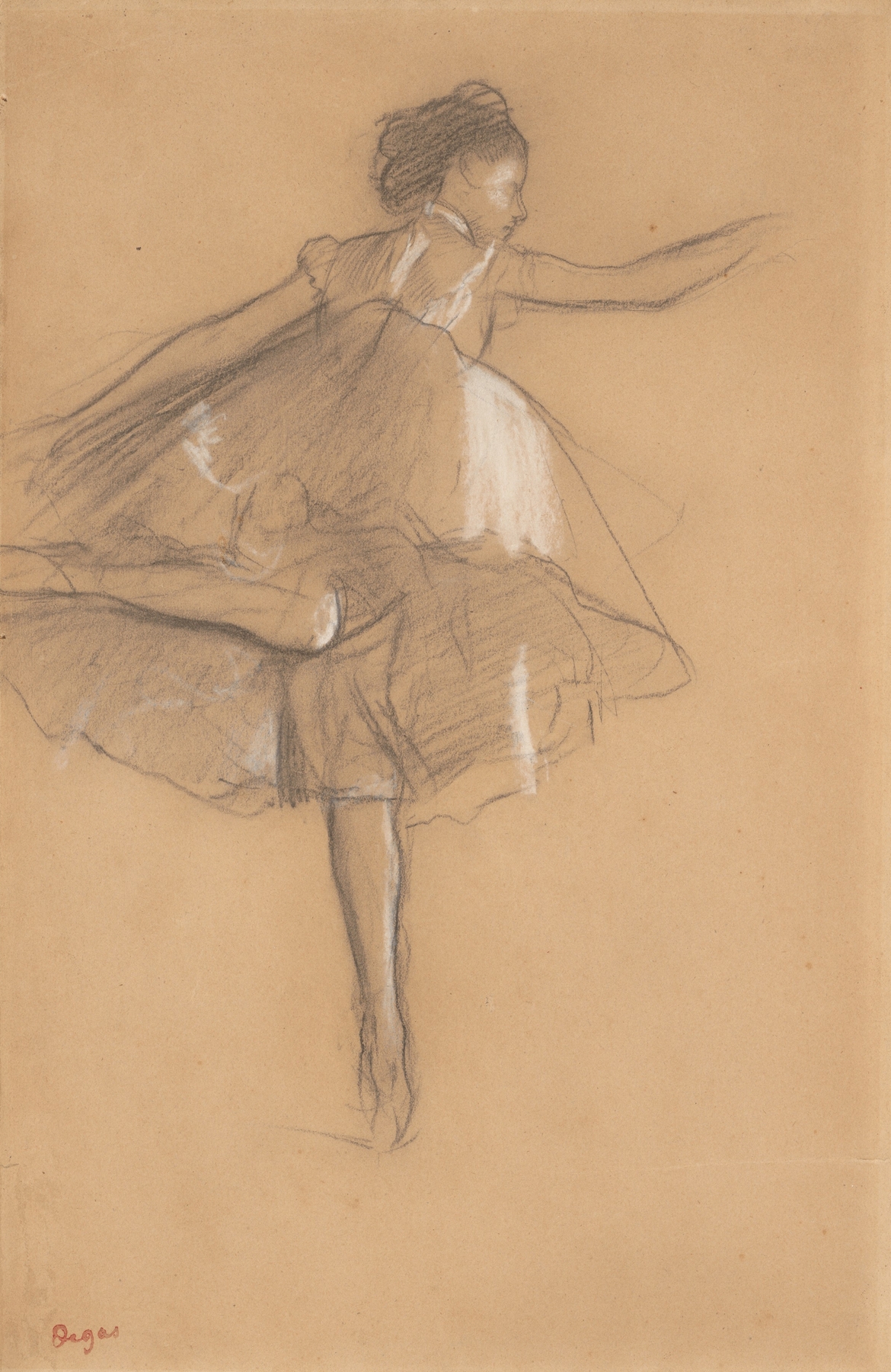 Dancer on pointe (ca. 1878)