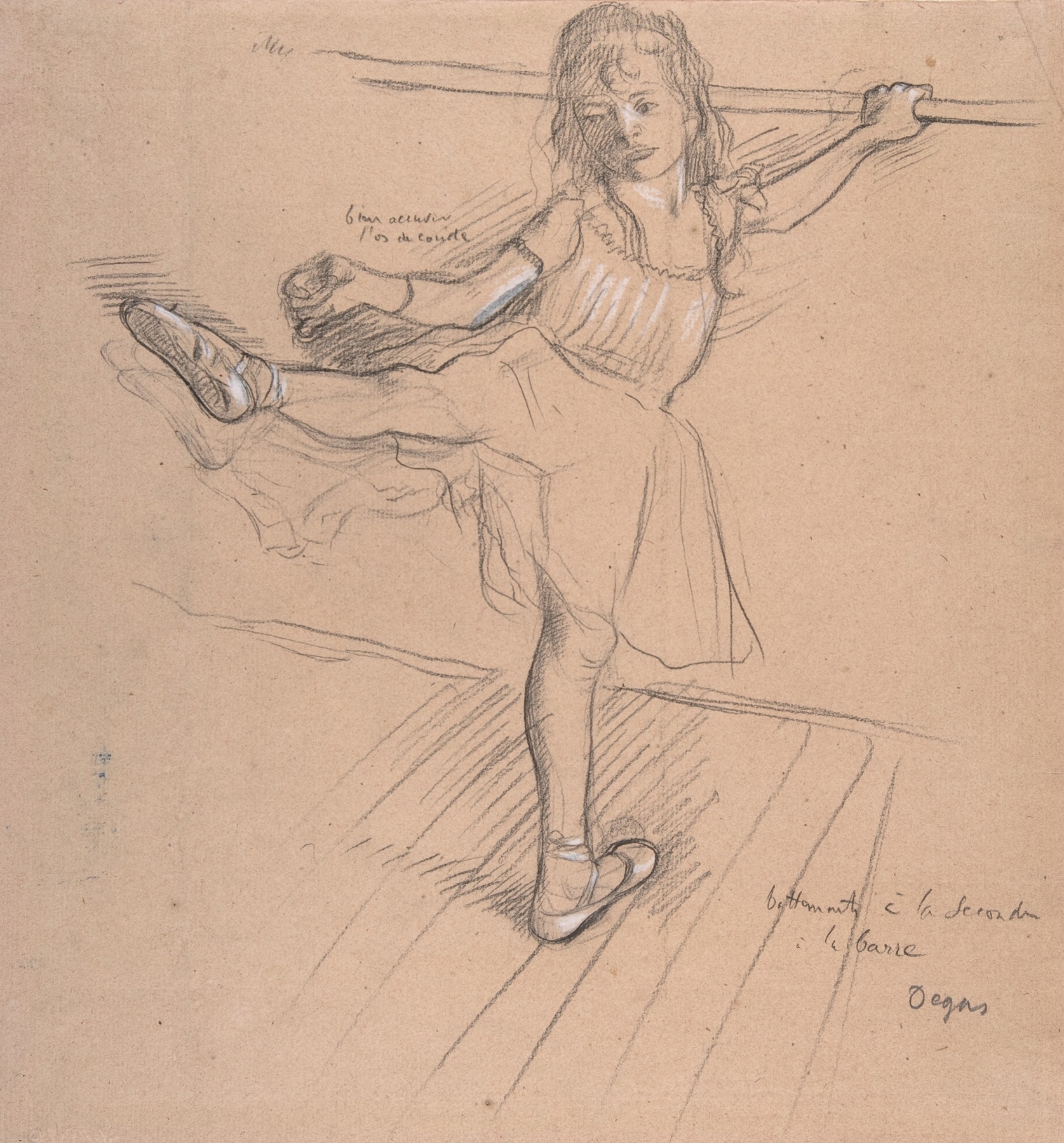Little Girl Practicing at the Bar (ca. 1878–80)