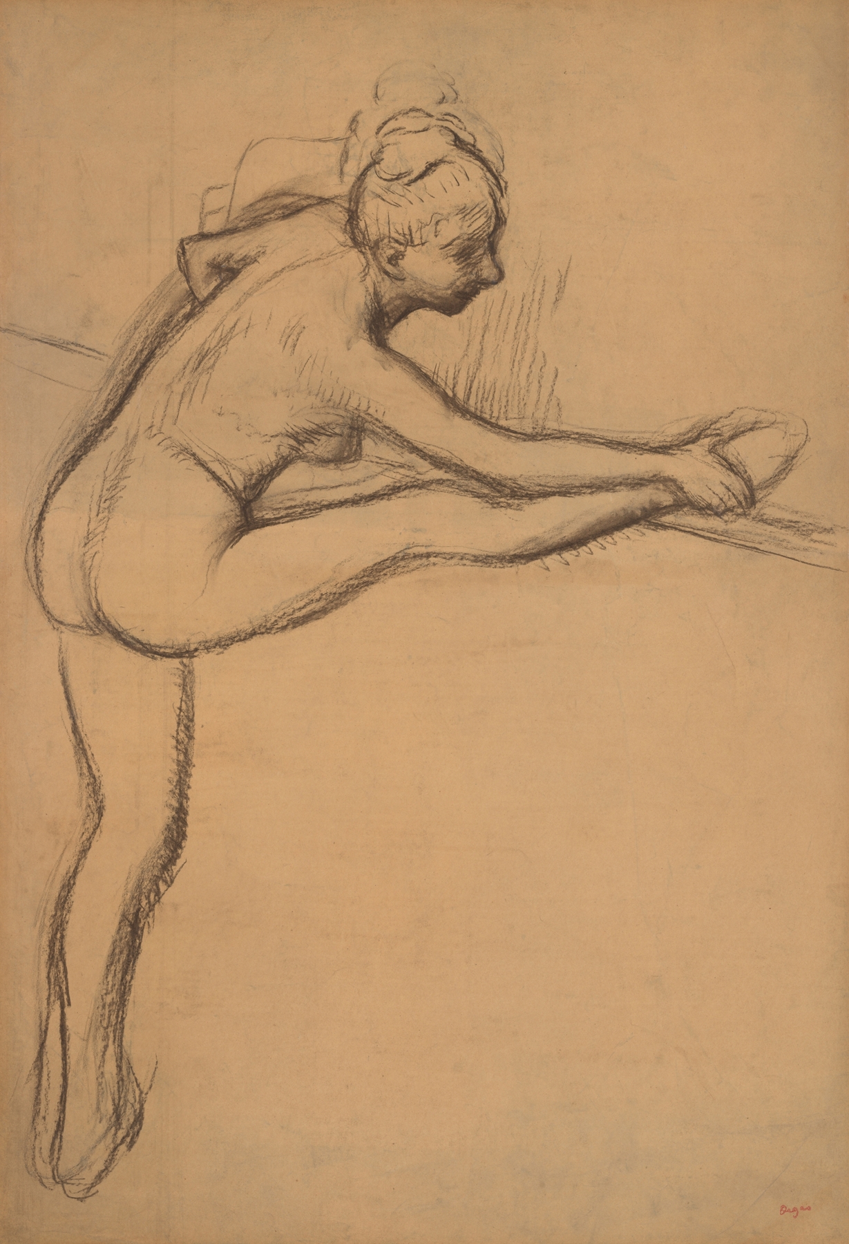 Study of a Nude (Dancer at the Barre) (1884–1900)