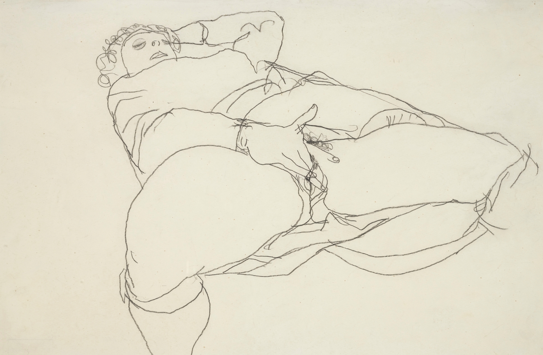 Onanierende Frau Mit Gespreizten Schenkeln (Masturbating Woman With Spread Thighs) (1913)