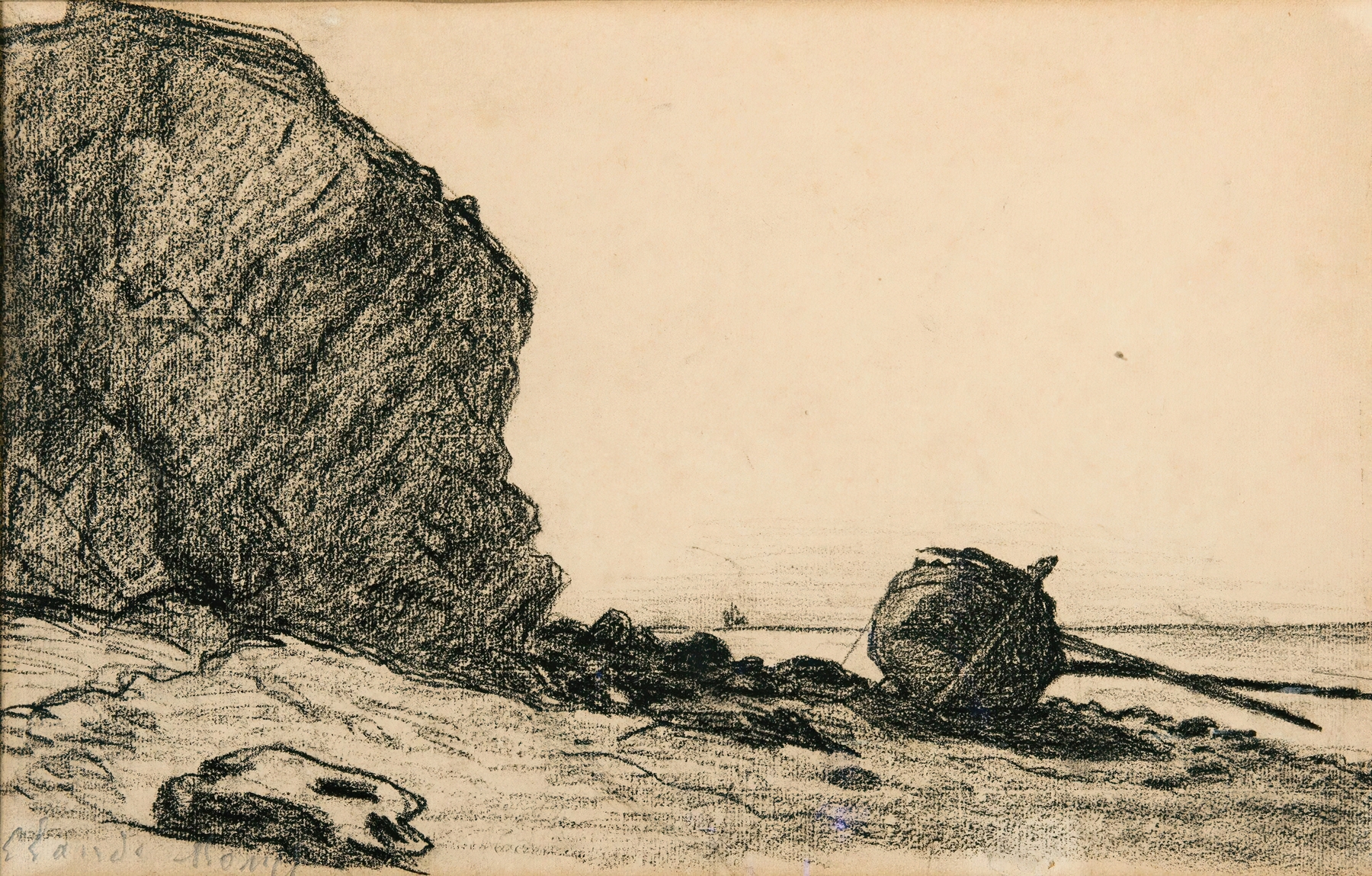 Barque Échouée Près De Sainte-Adresse