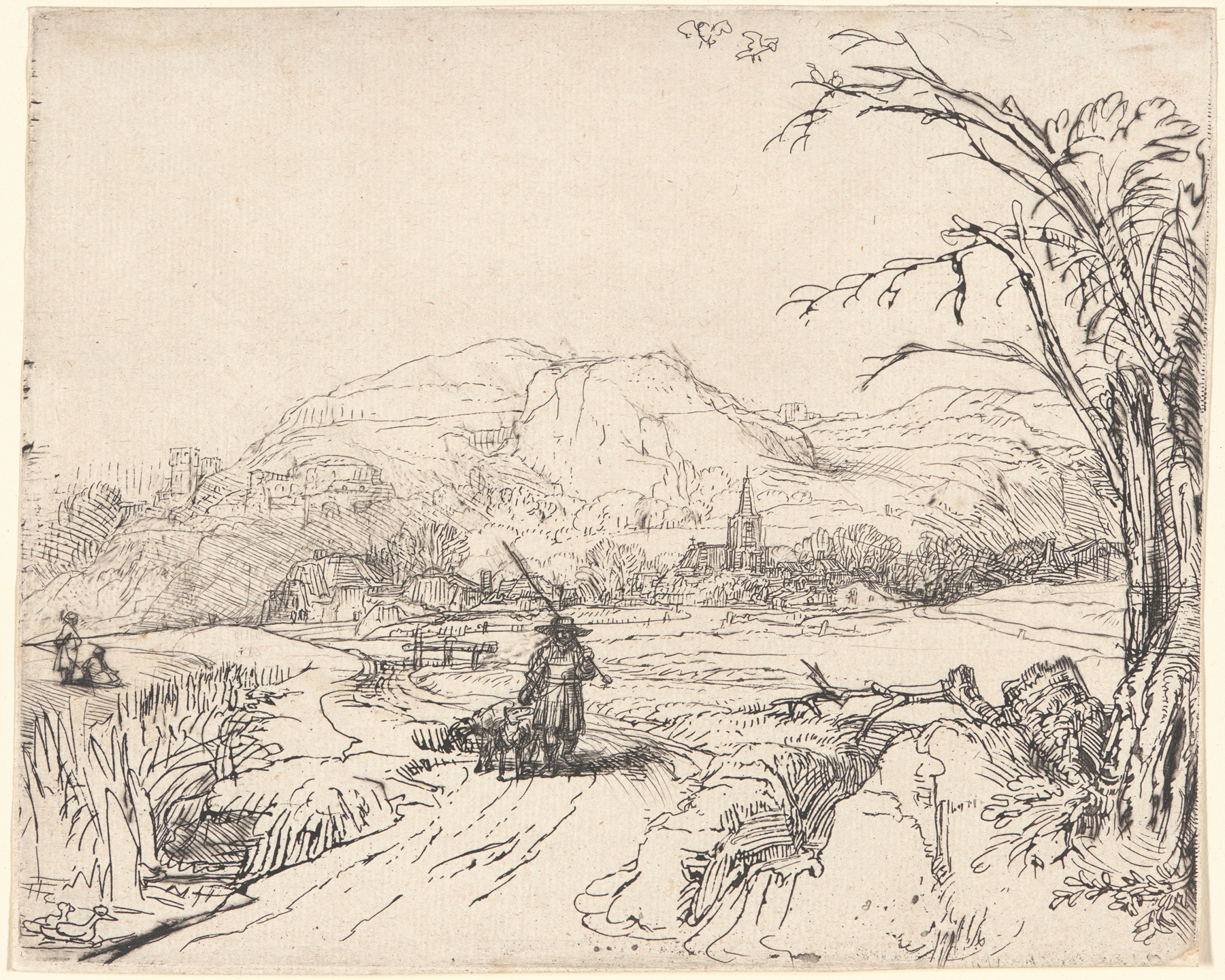 Landscape with a Sportsman and Dog (ca. 1653)