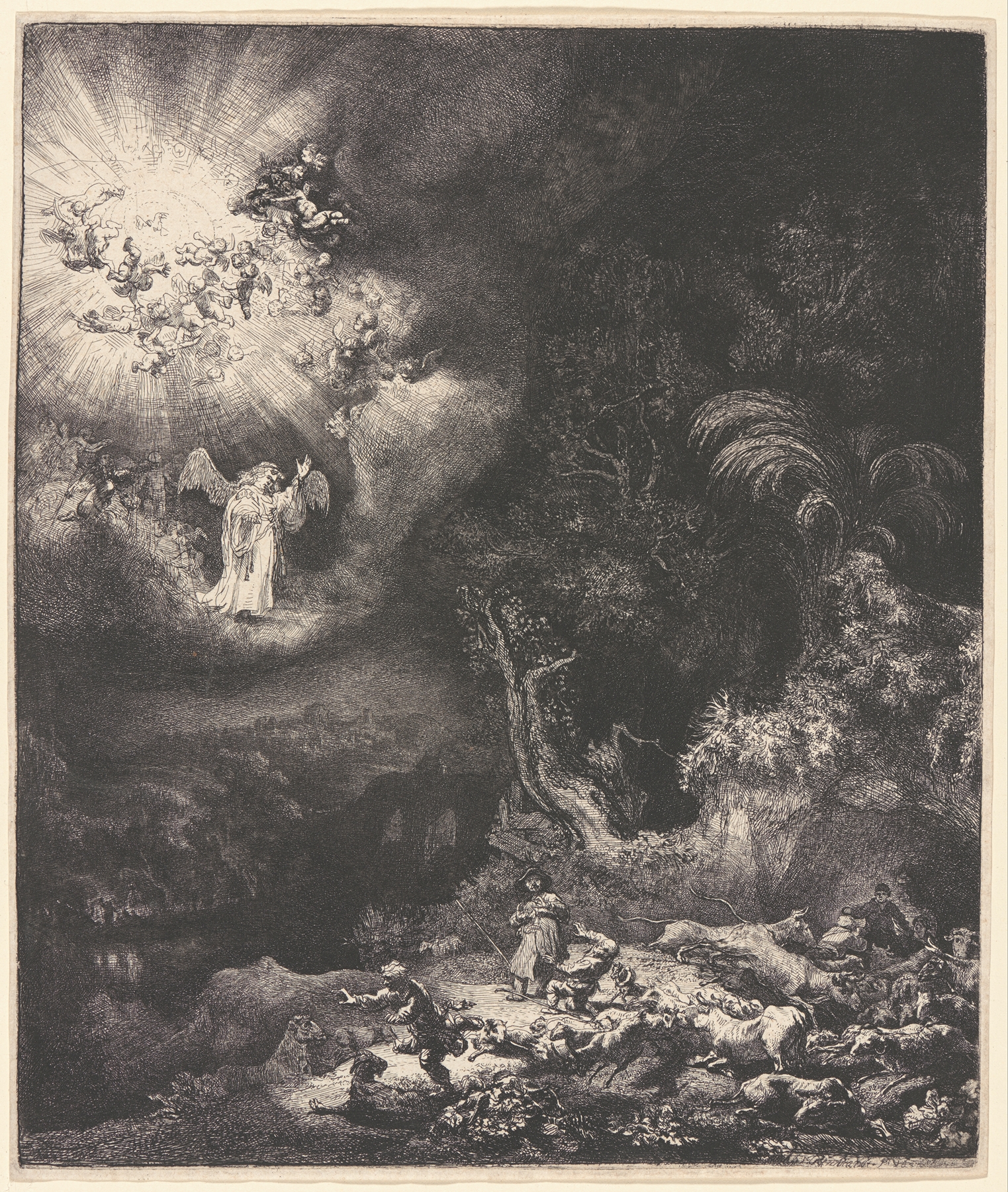 The Angel Appearing to the Shepherds (1634)