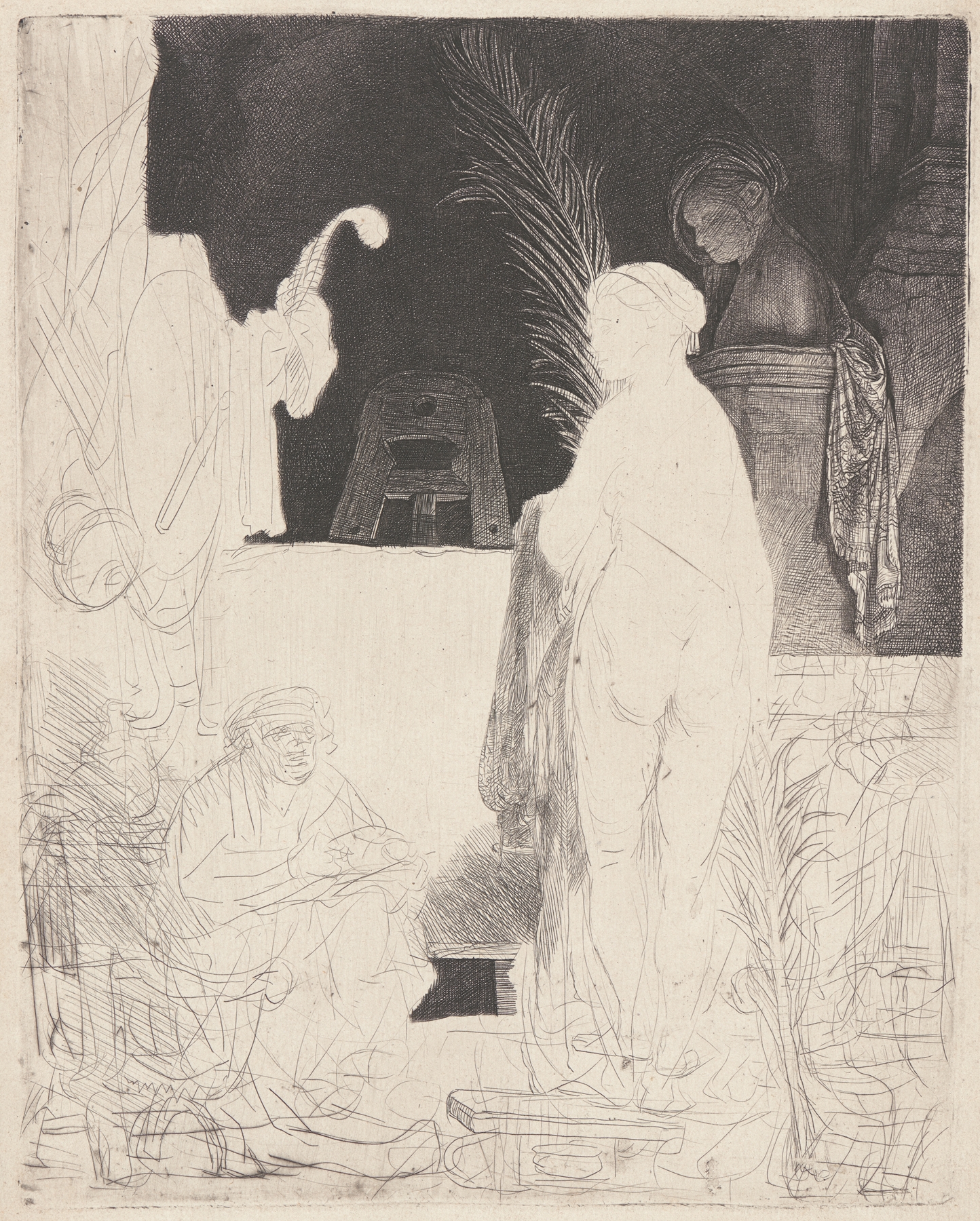 The Artist Drawing from a Model (ca. 1639)