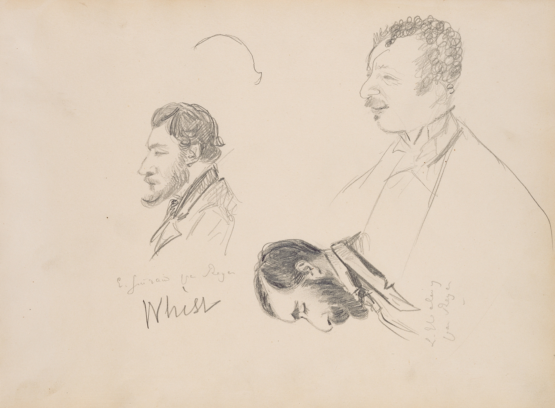 Sketches of Men in Profile (1877)