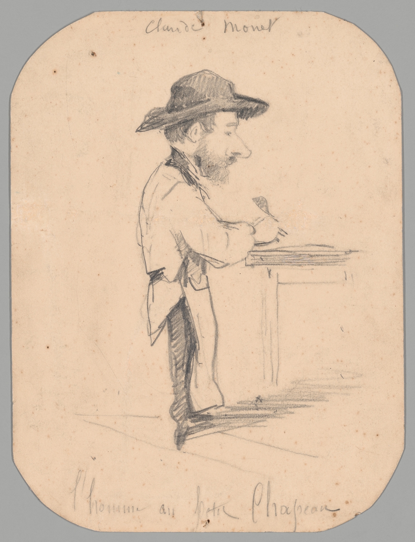 Caricature of a Man in the Small Hat (1855)