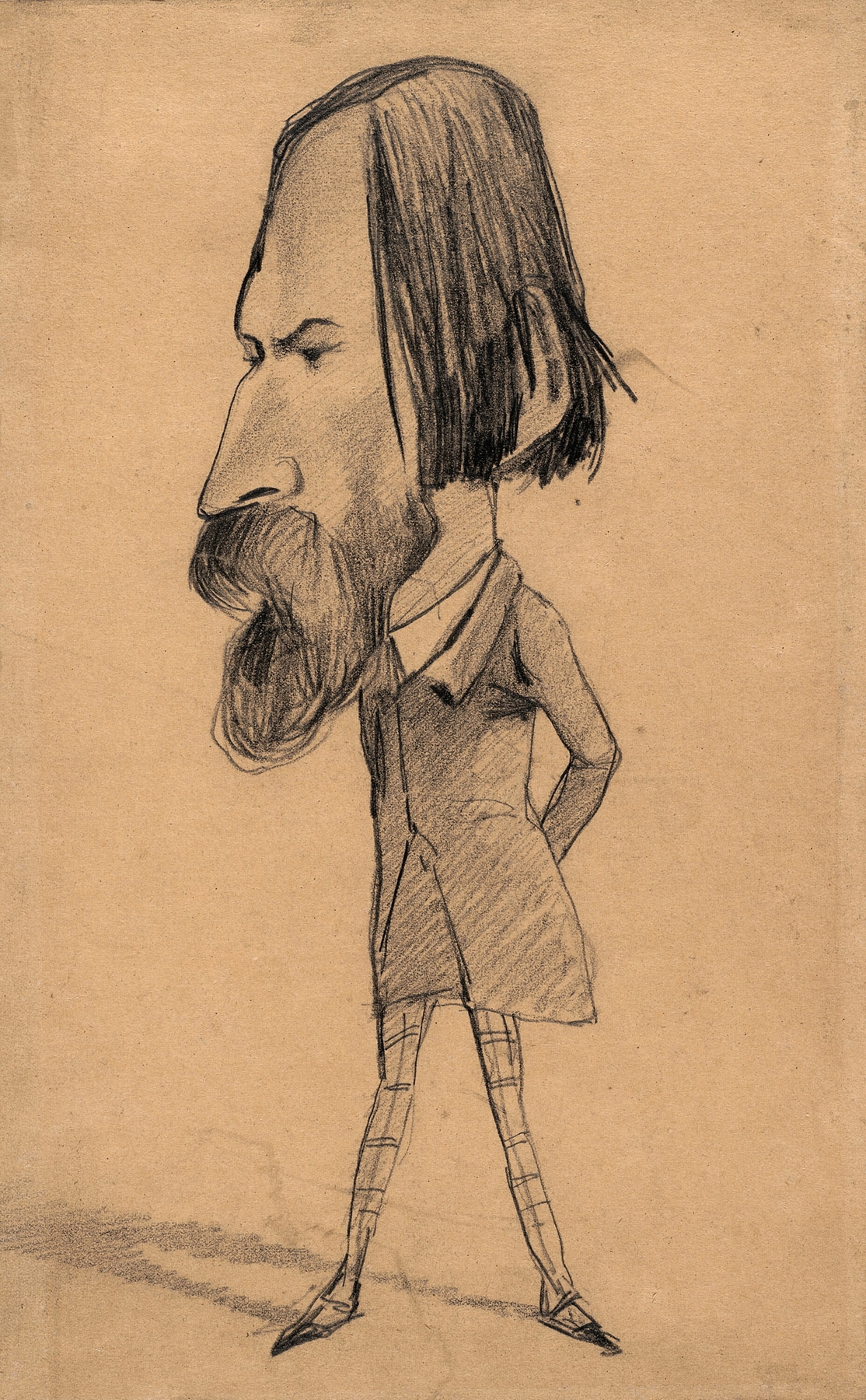 Caricature of Auguste Vacquerie (c. 1859)