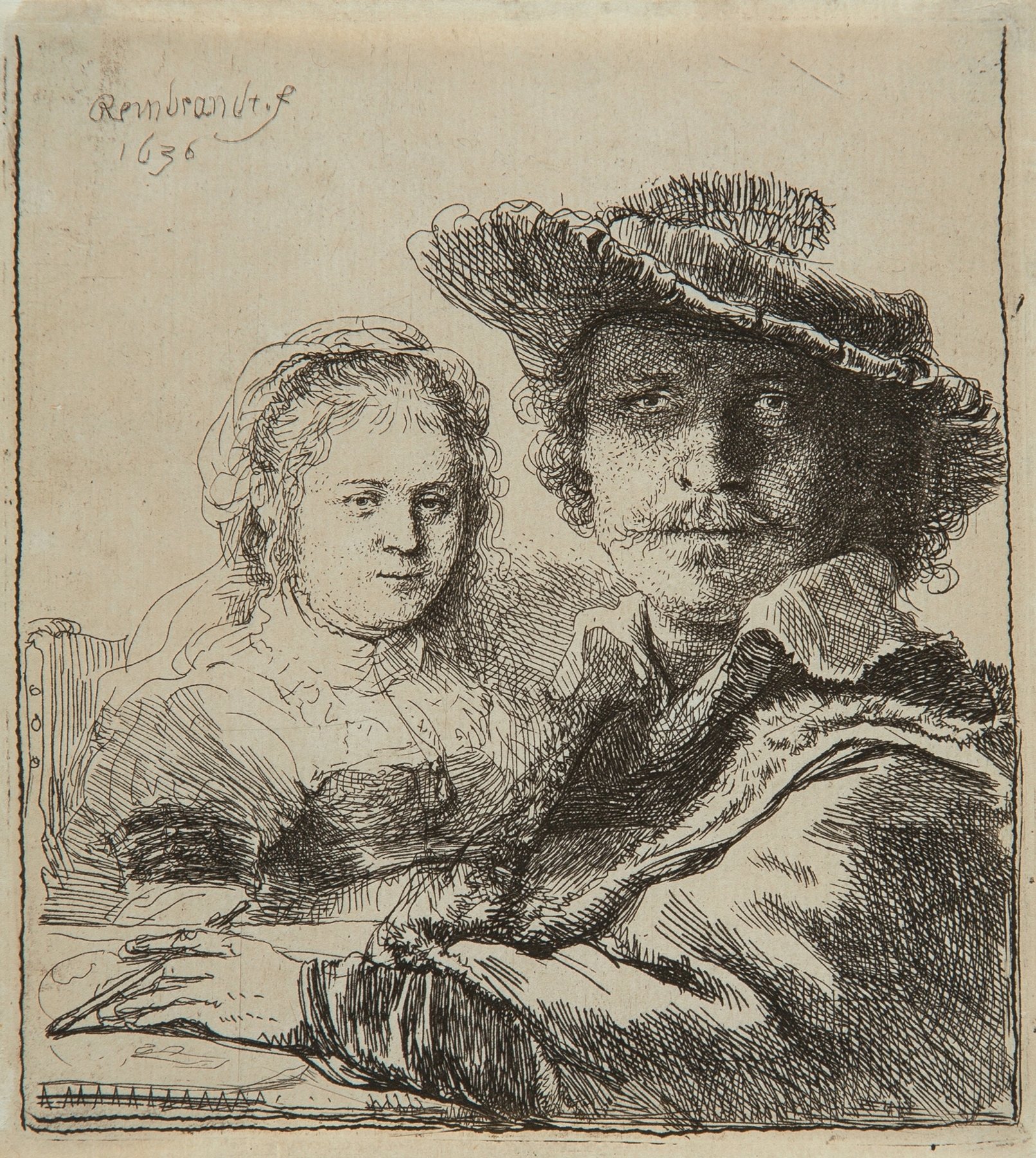 Self-portrait with Saskia (1636)