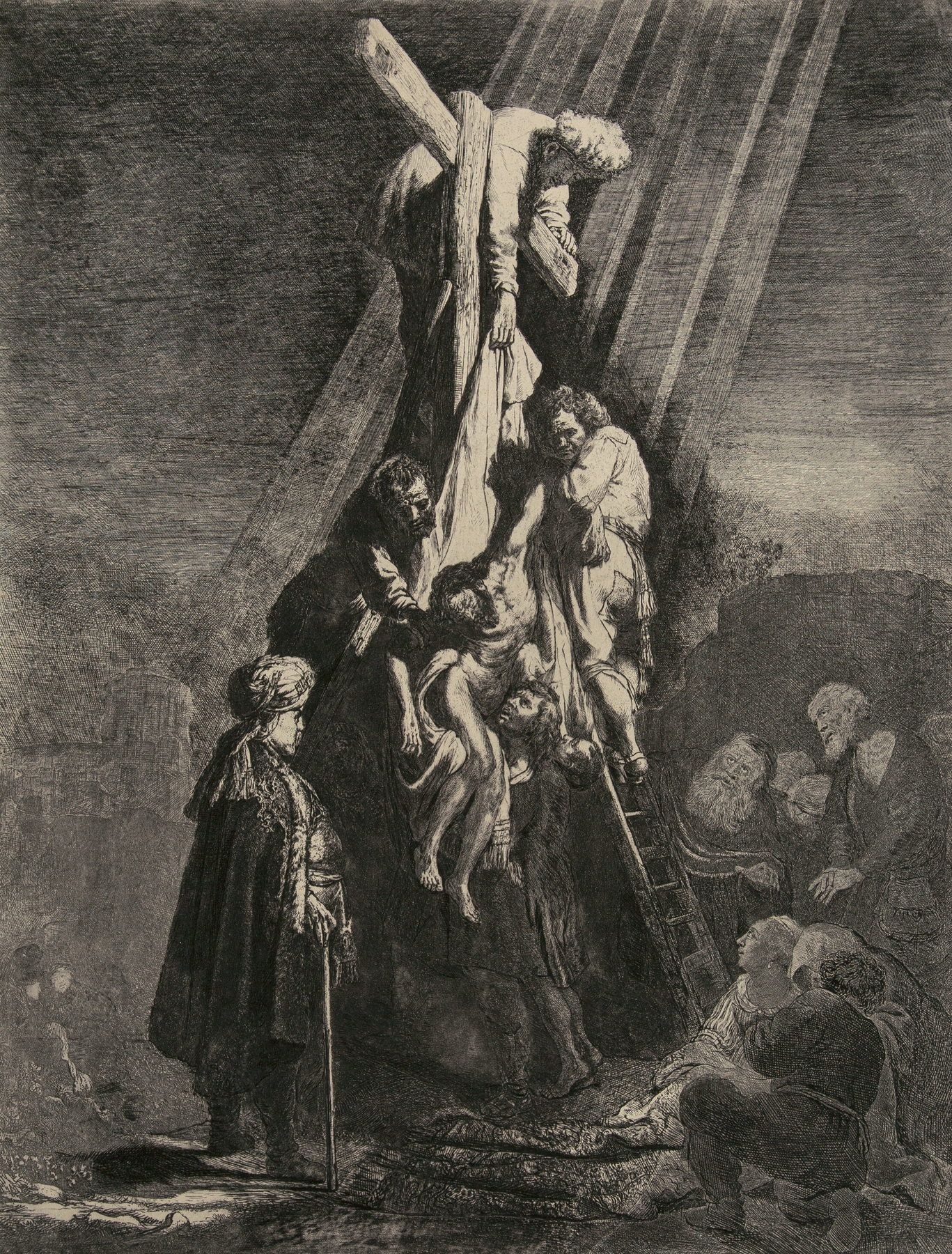 The Descent from the Cross; Second Plate (1633)